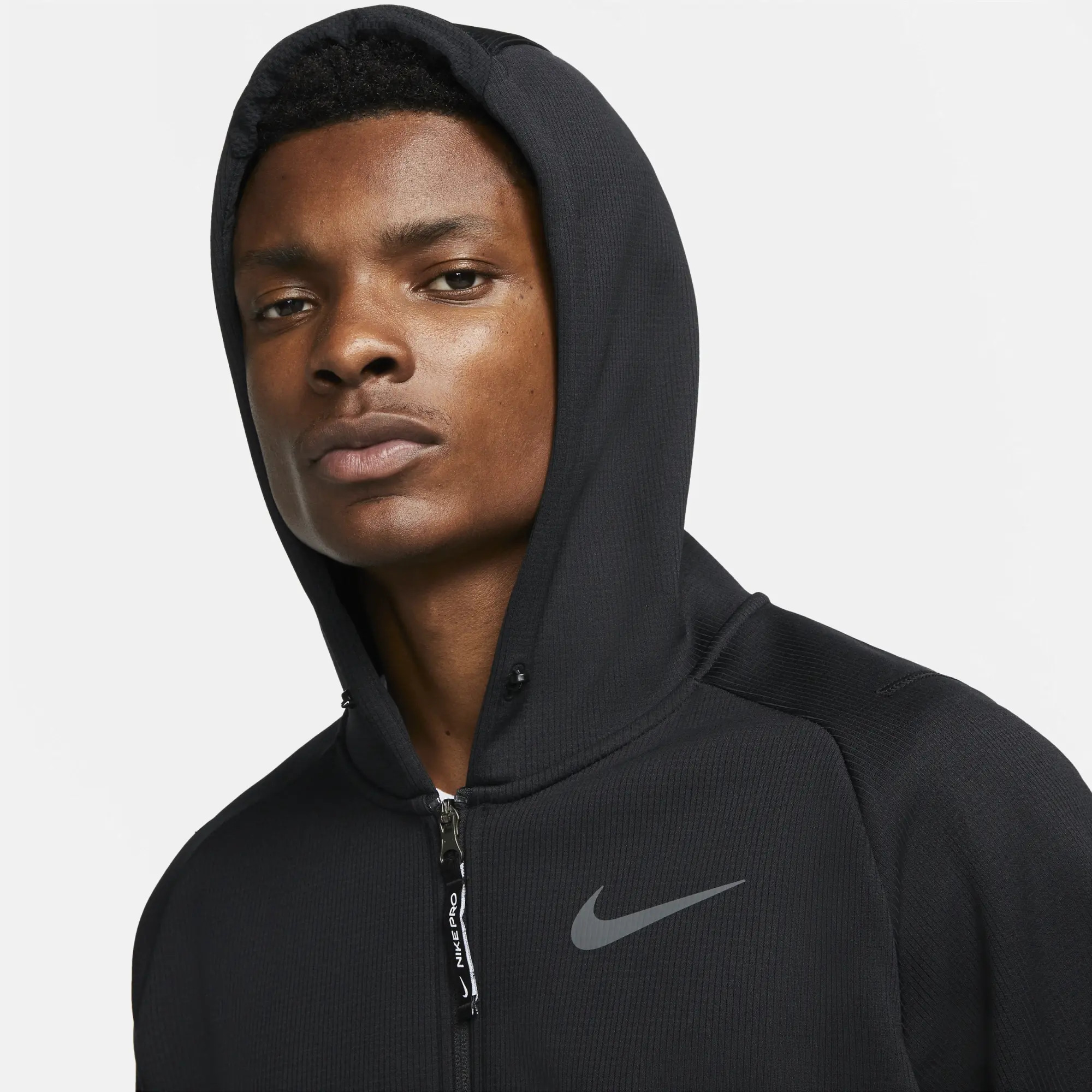 Nike Pro Therma-FIT Men's Full-Zip Hooded Jacket - Black | DD2124-010 ...