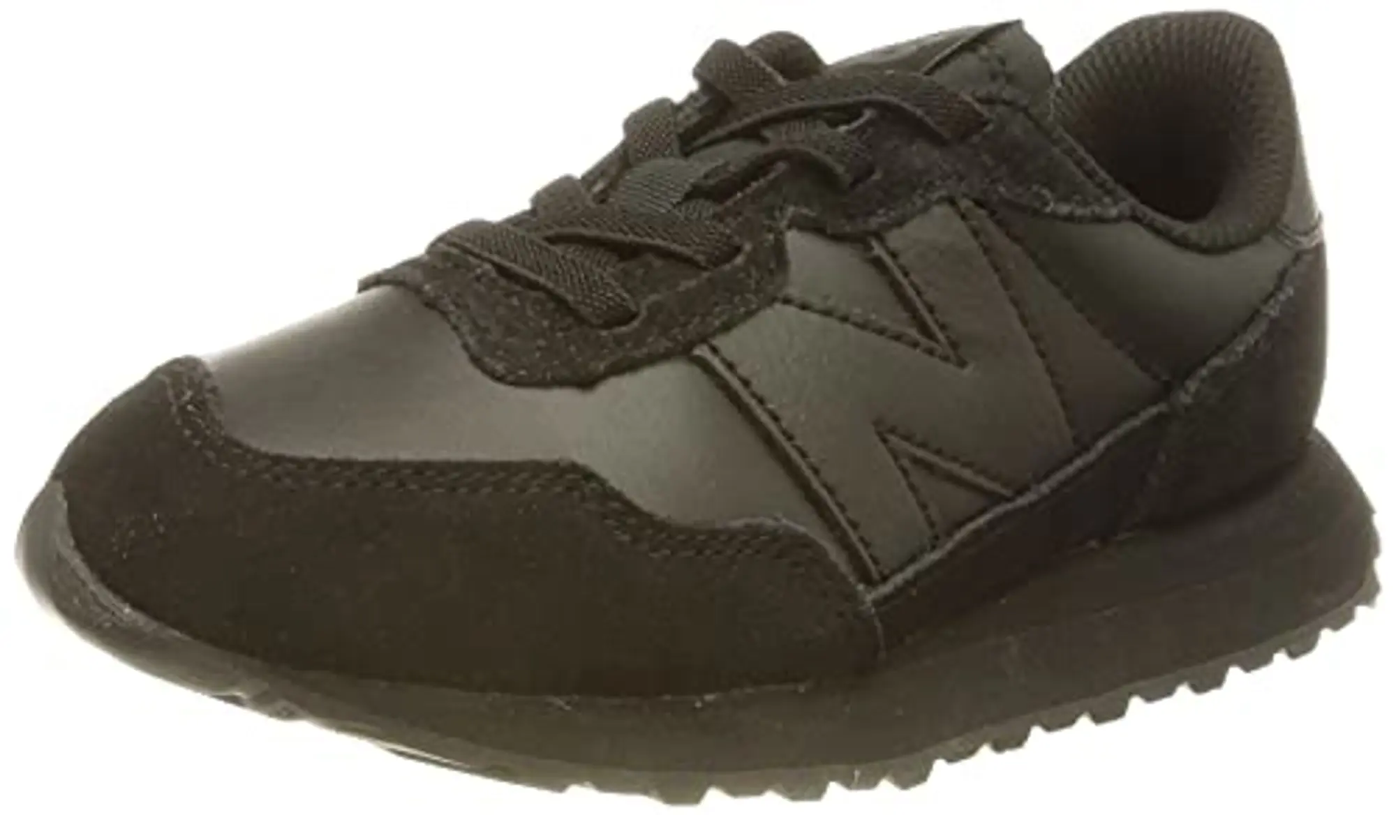 New Balance Kids' 237 Bungee in Black Leather