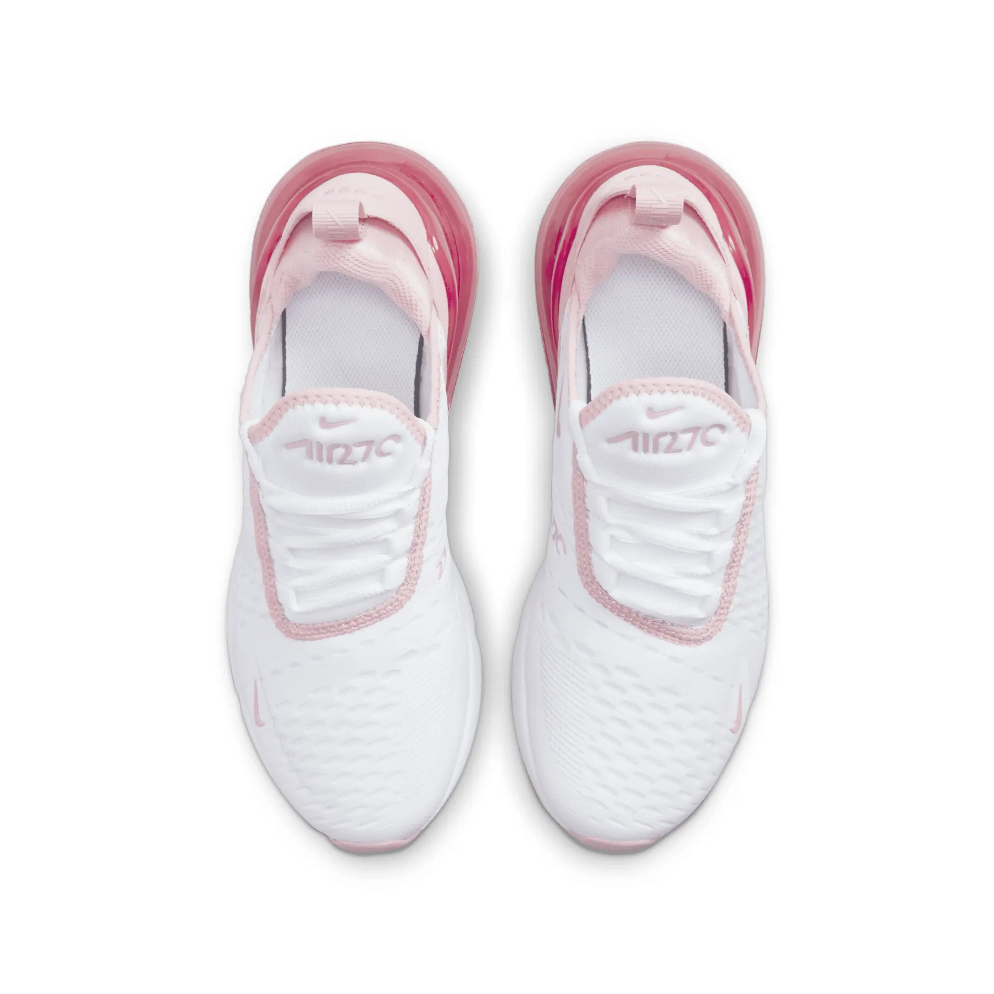 Nike White & Pink Air Max 270 Girls Youth Trainers