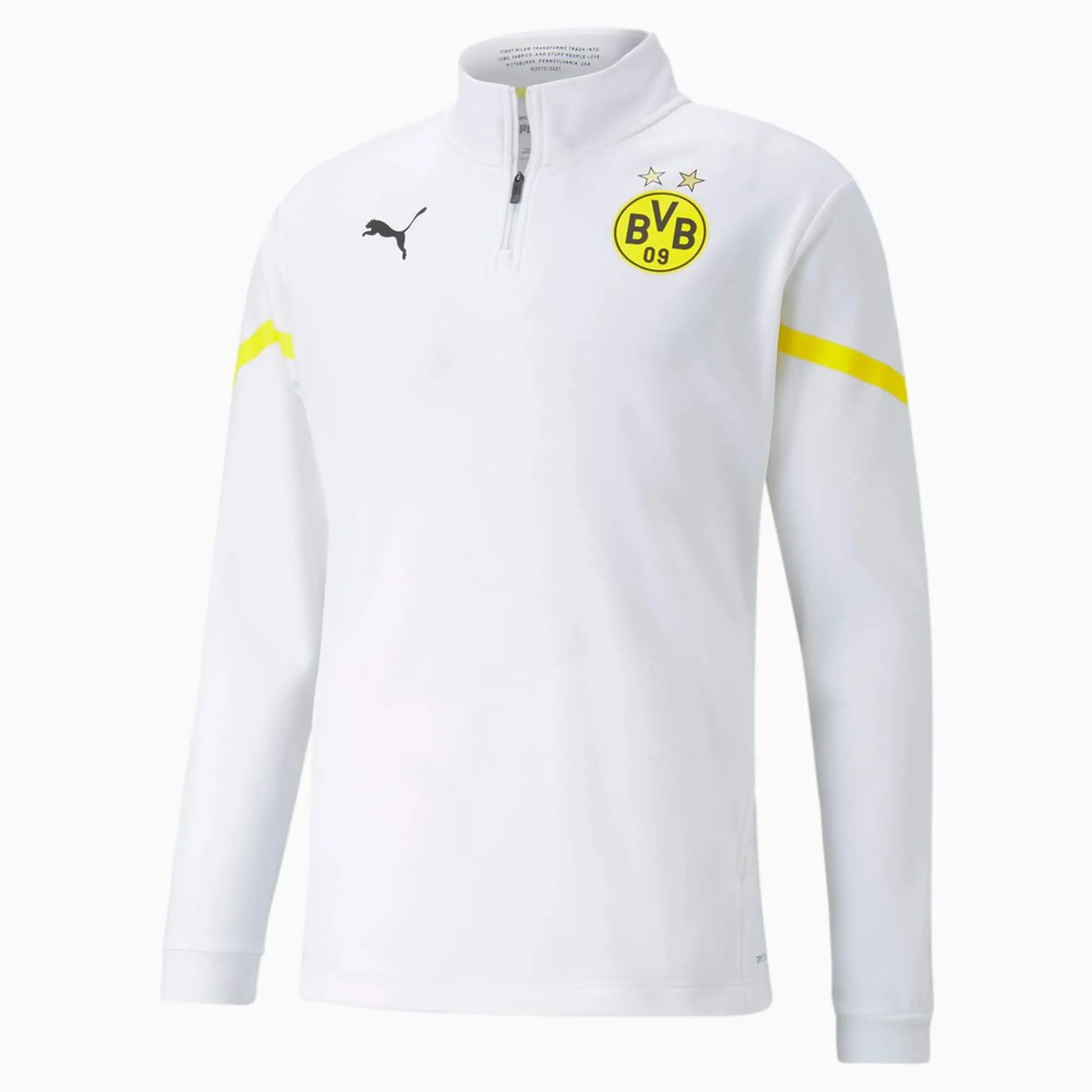 Puma 2021-2022 Borussia Dortmund Pre Match Half Zip Top (Yellow)