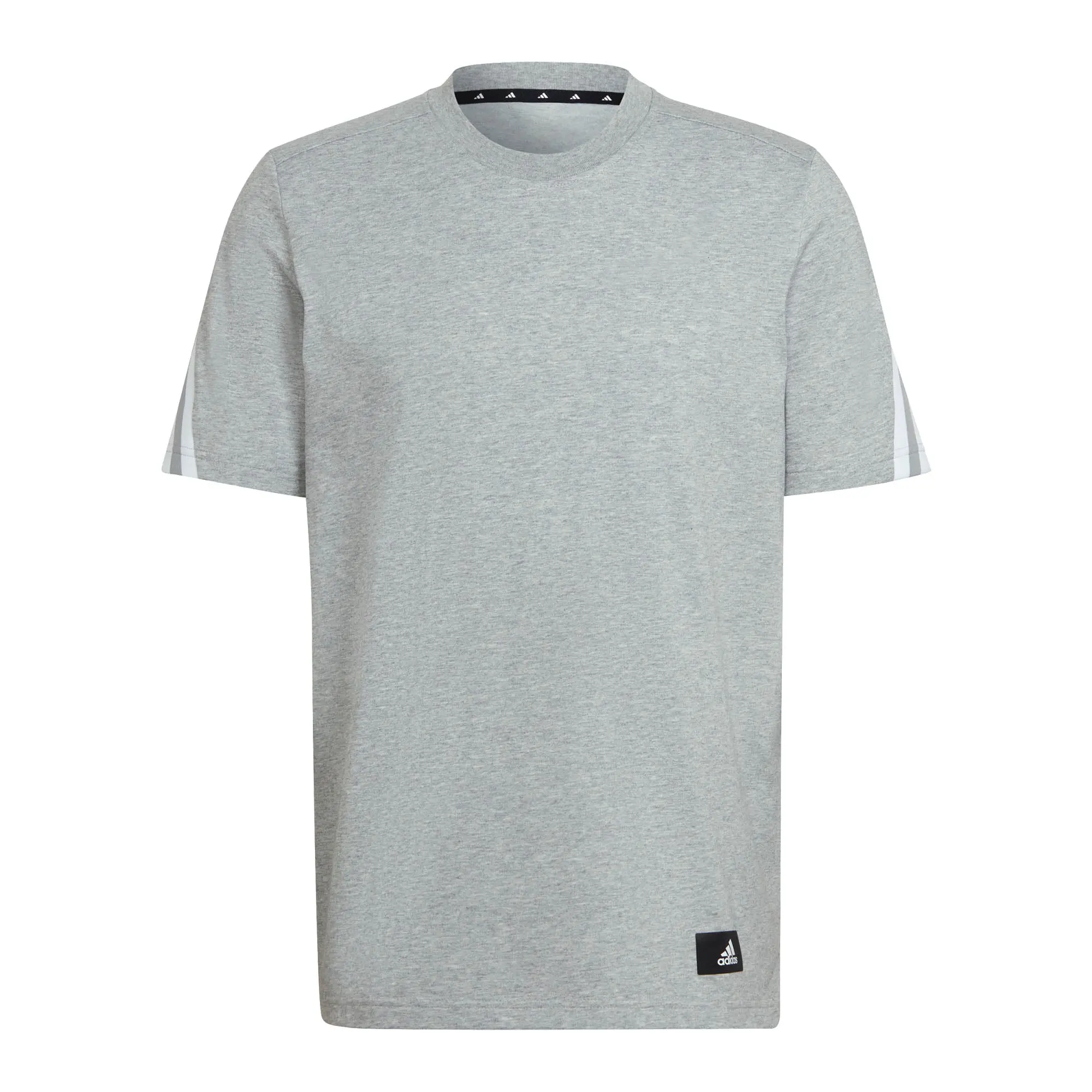 Adidas Future Icons 3-Stripes Logo Mens T-Shirt Grey - Xl