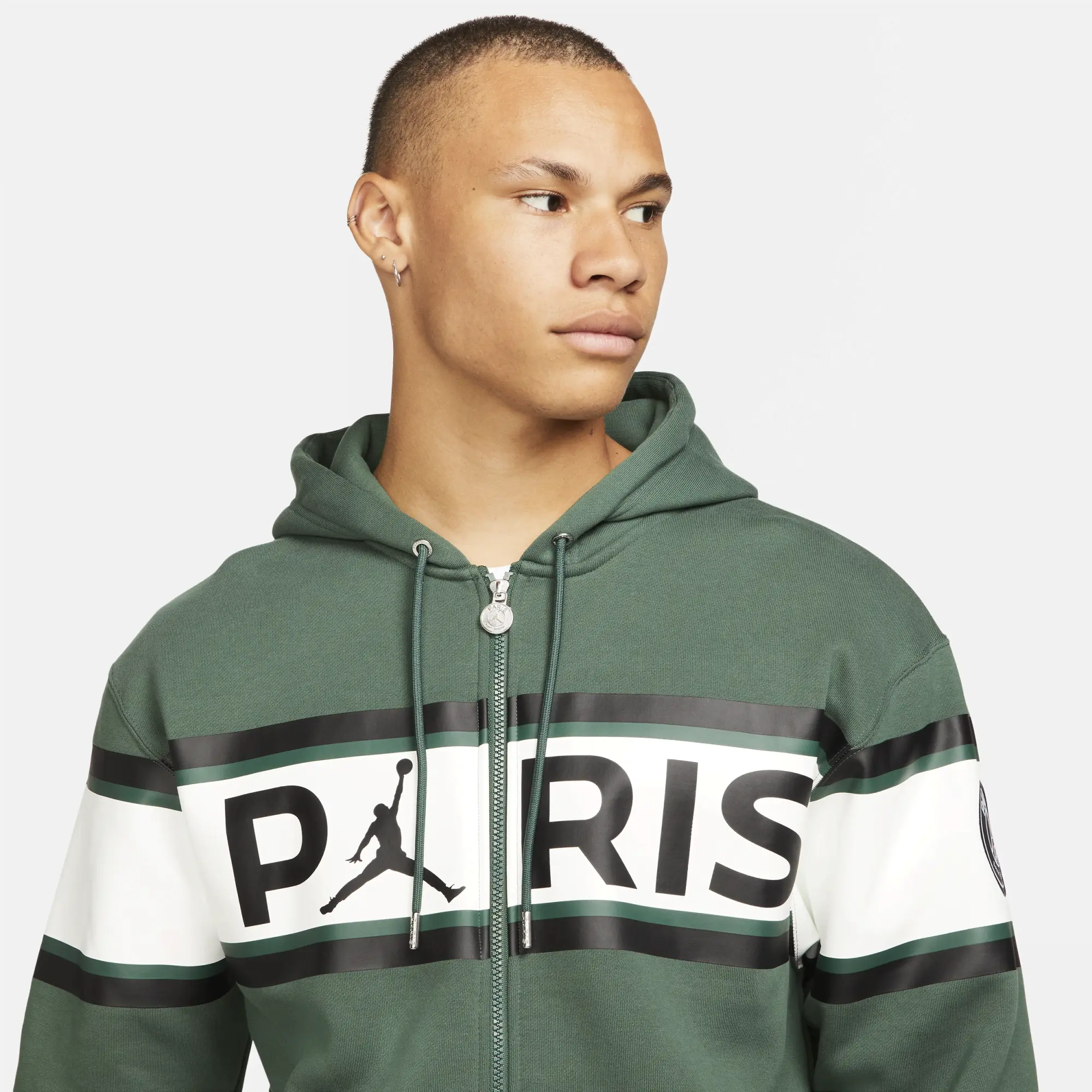 Nike Jordan Jordan Paris Saint-Germain Zip-Up Hoodie In Green