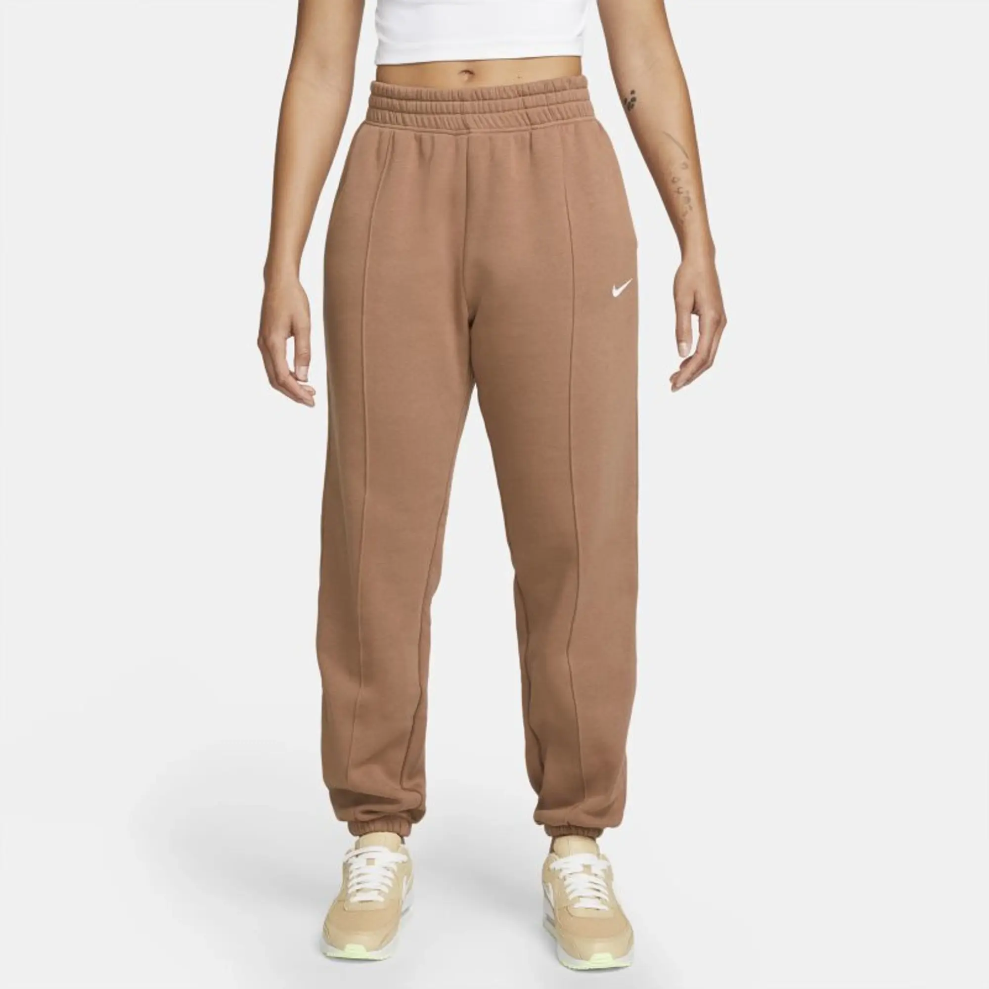 Nike Mini Swoosh Oversized Joggers In Mineral Clay-Pink