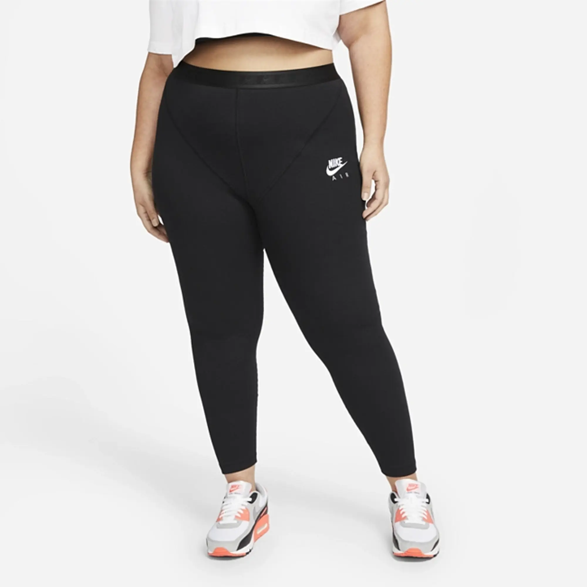 Nike Air ribbed leggings in black