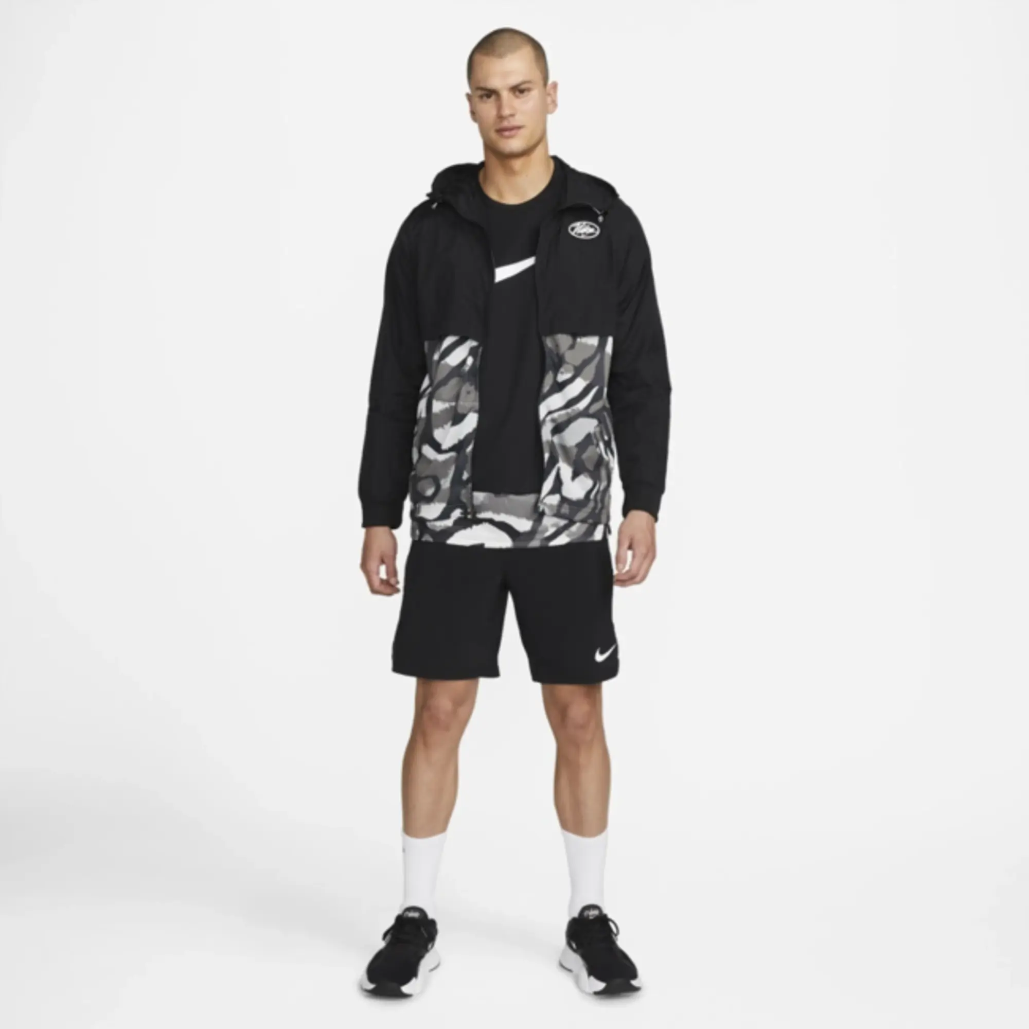 Nike Dri-FIT Sport Clash Men's Full-Zip Training Jacket - Black