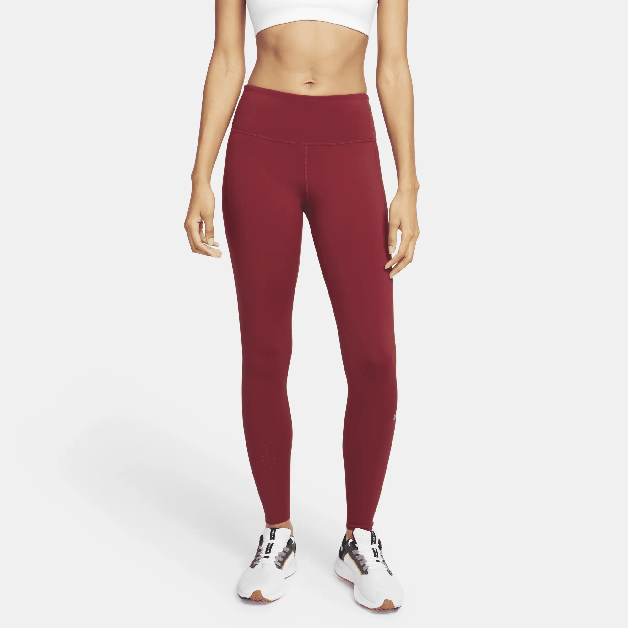 Nike Epic Luxe Women's Mid-Rise Pocket Leggings - Red