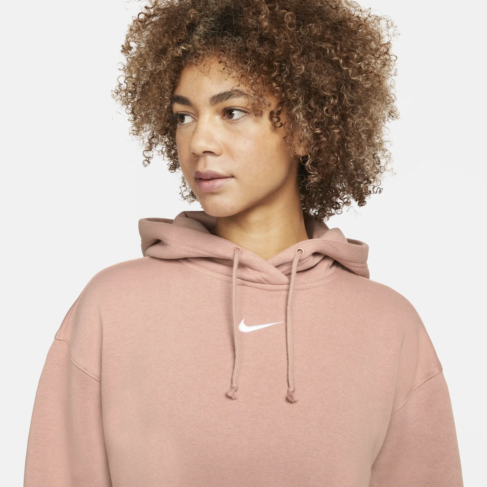 Nike Womens Fleece Trend Hoodie - Rose Whisper / White