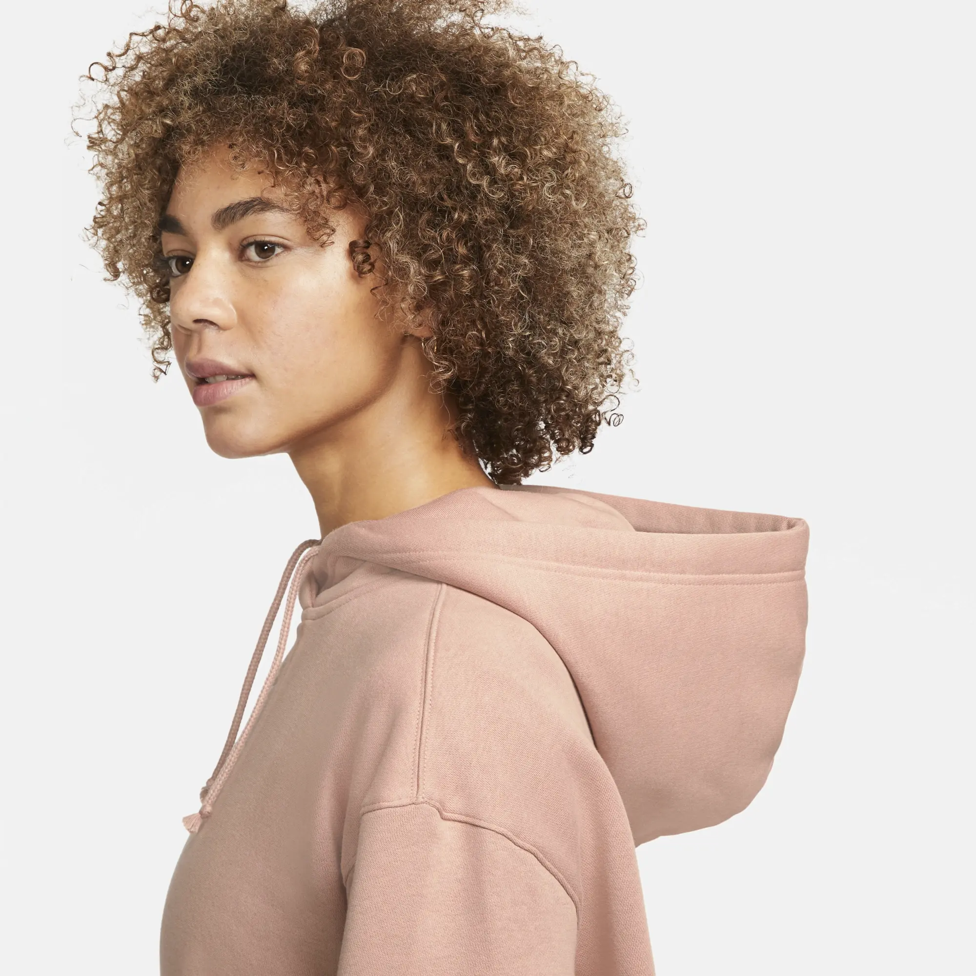 Nike Womens Fleece Trend Hoodie - Rose Whisper / White