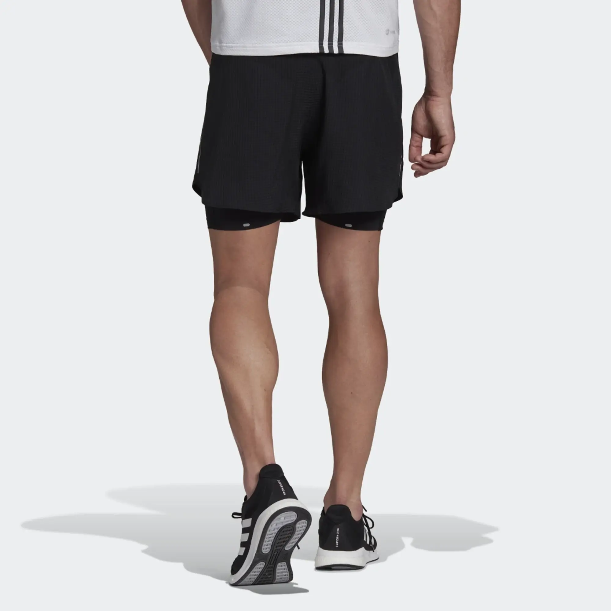 adidas Designed 4 Running Two-in-One Shorts - Black