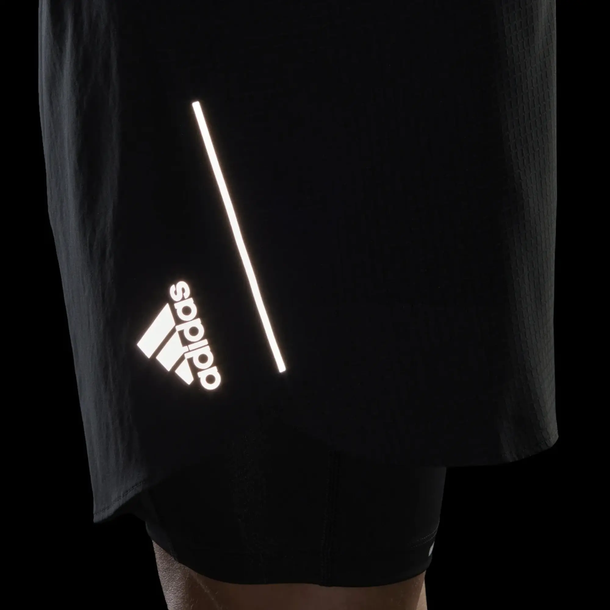 adidas Designed 4 Running Two-in-One Shorts - Black