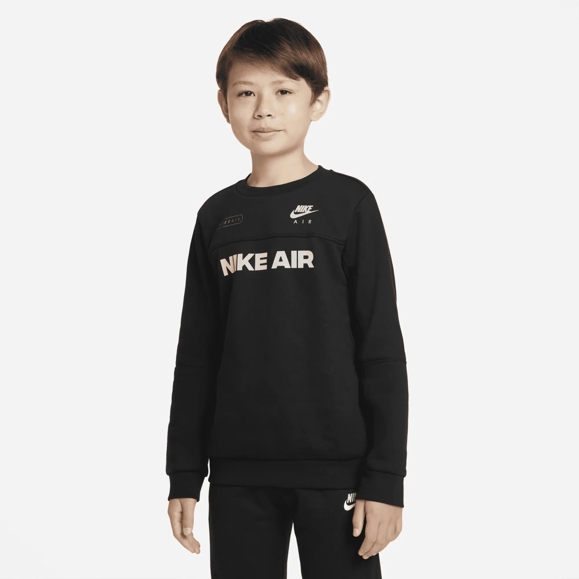 Nike Air Older Kids' (Boys') Crew Sweatshirt - Black