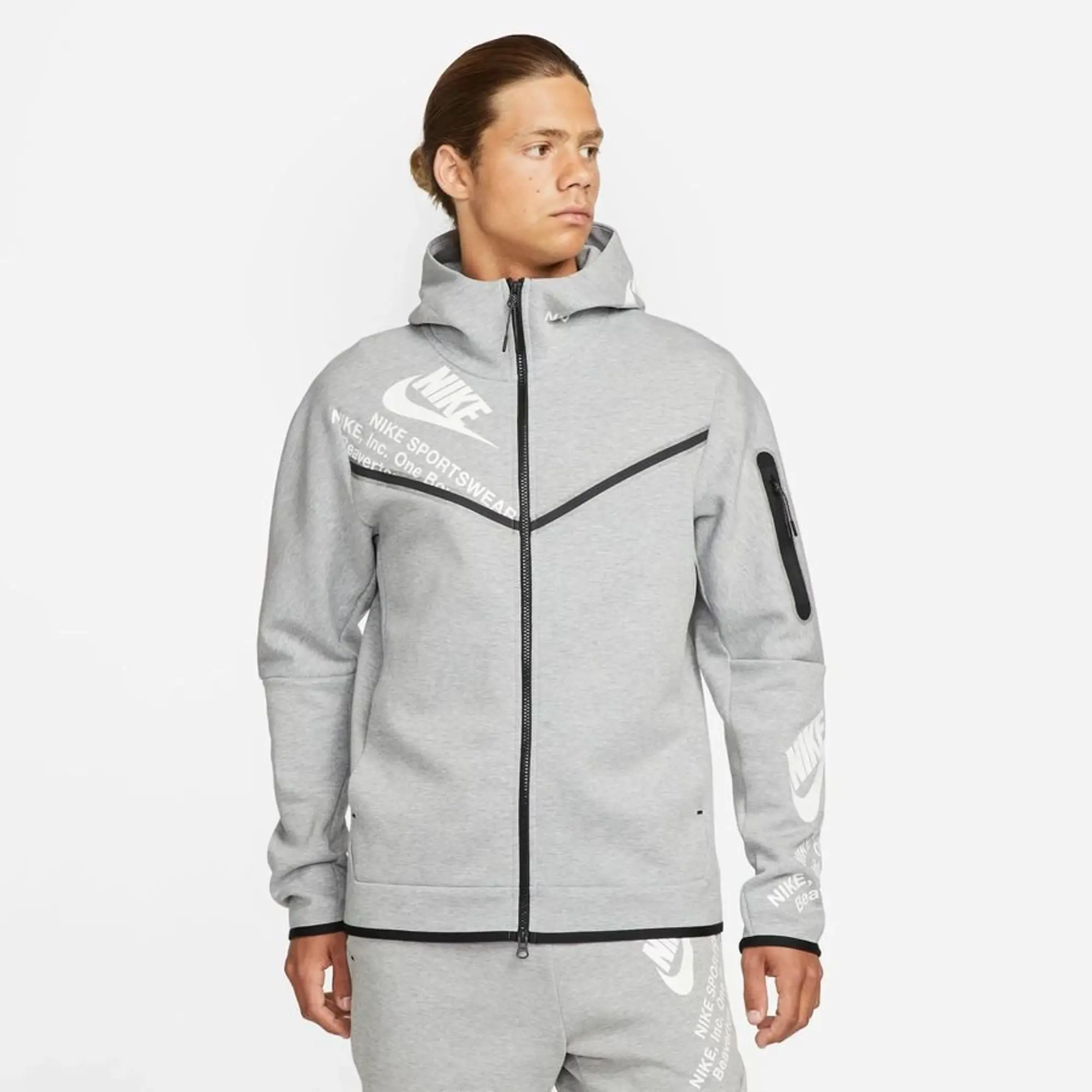 Nike Tech Fleece Gpx Full-zip Hoody - Grey