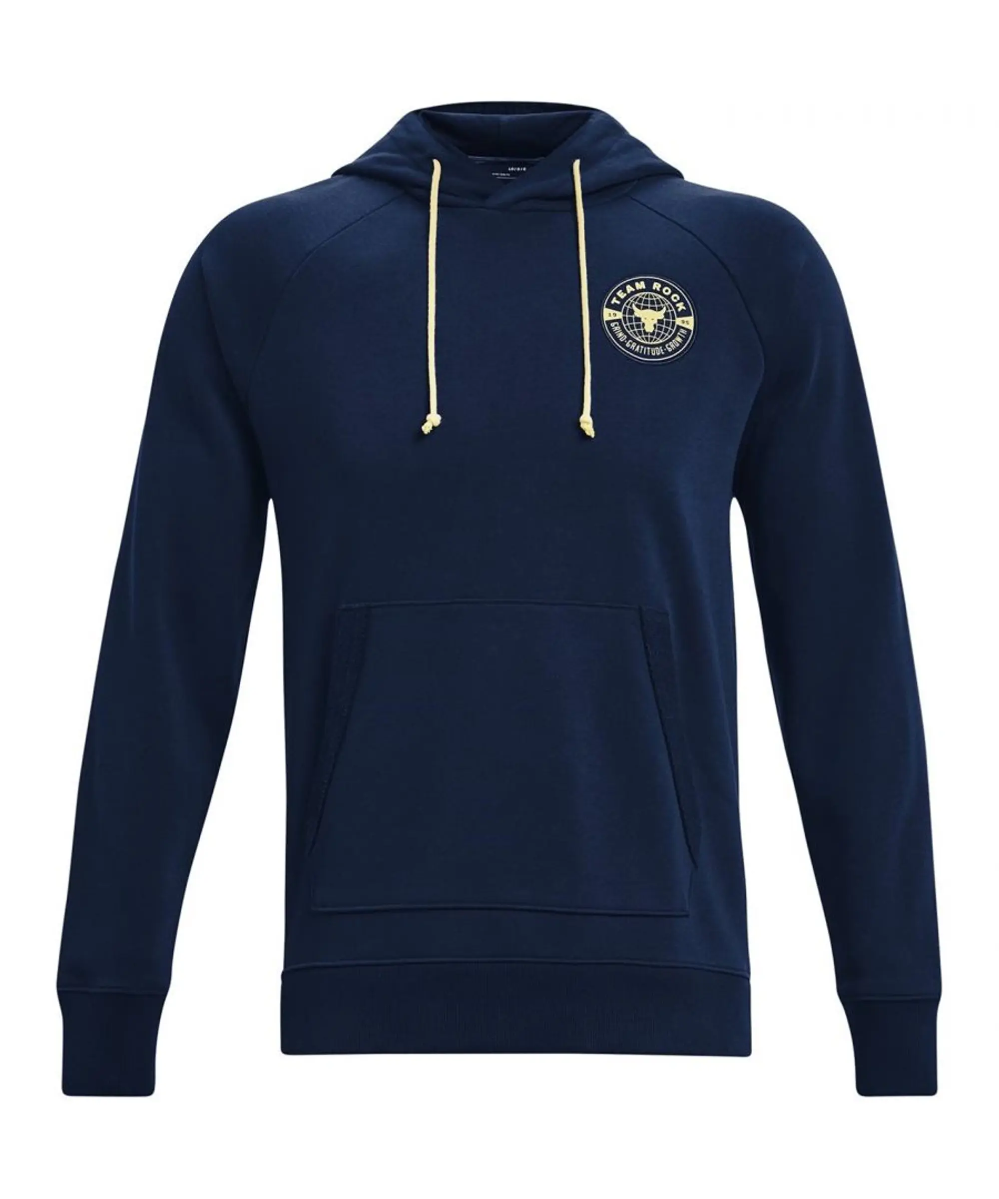 Under Armour Mens Project Rock Hoodie - Navy Cotton