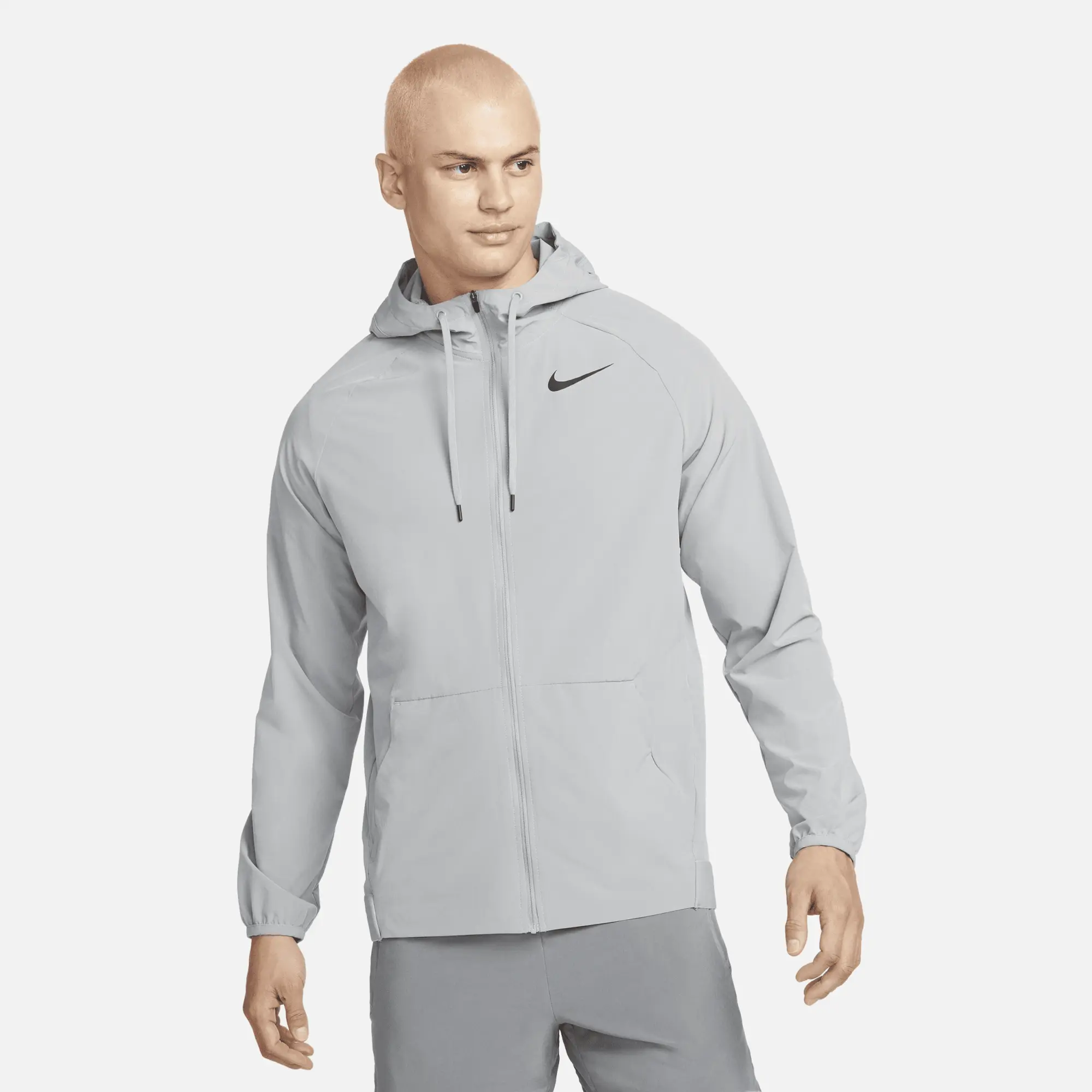 Nike Pro Dri-FIT Flex Vent Max Men's Full-Zip Hooded Training Jacket - Grey