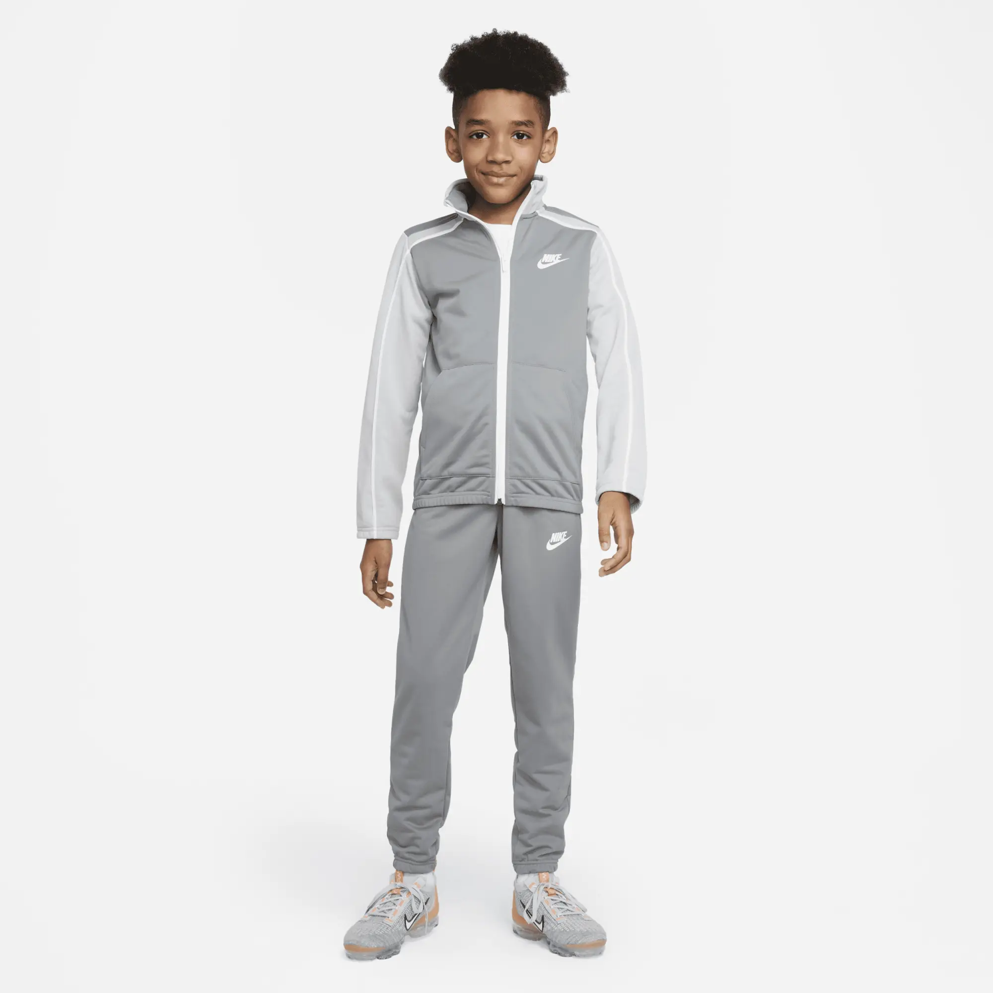 Boys, Nike Unisex NSW Futura Poly Cuff Tracksuit - Grey, Grey