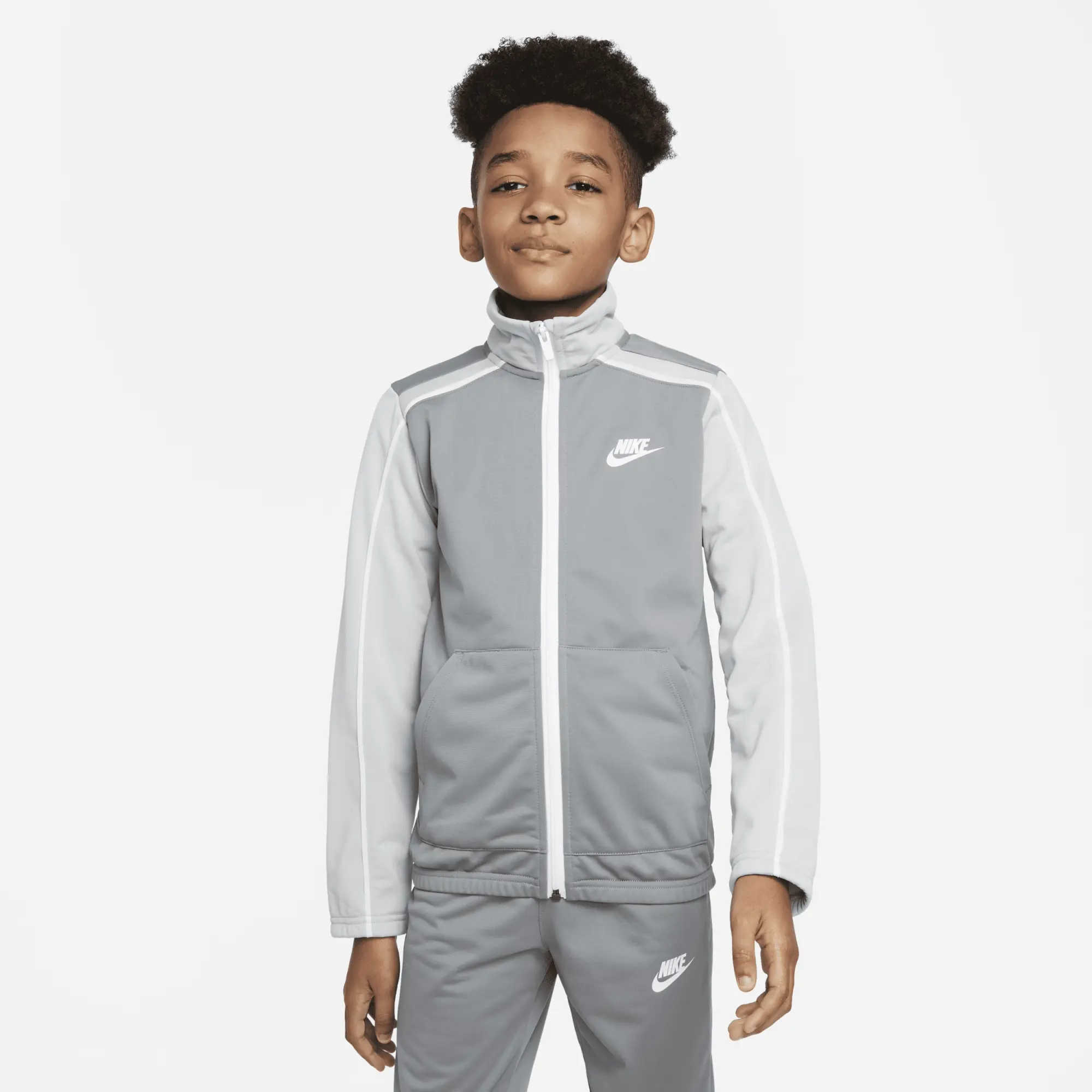 Nike Junior Futura Poly Cuffed Tracksuit - Smoke Grey