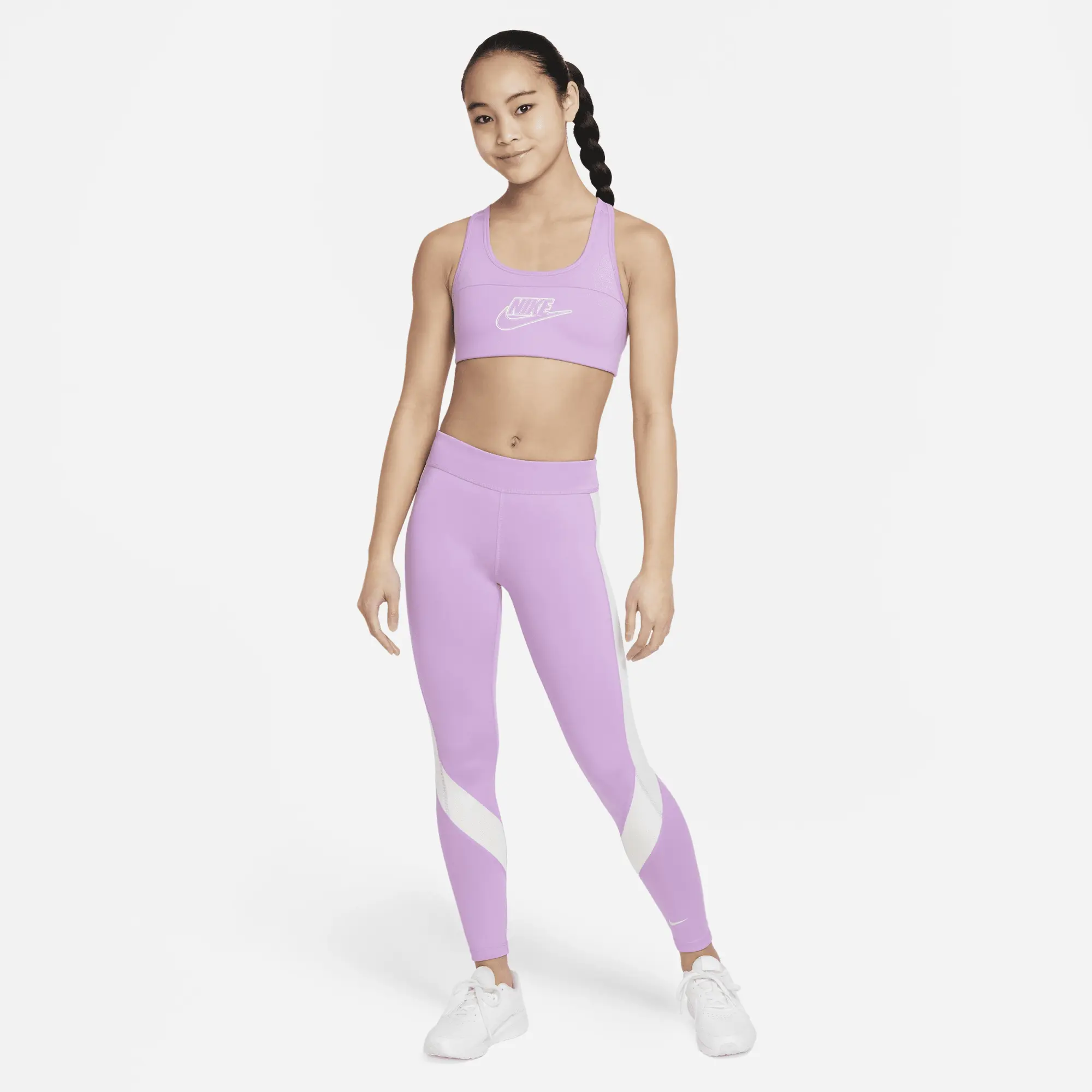 Nike Dri-FIT One Older Kids' (Girls') Leggings - Purple, DD8015-591