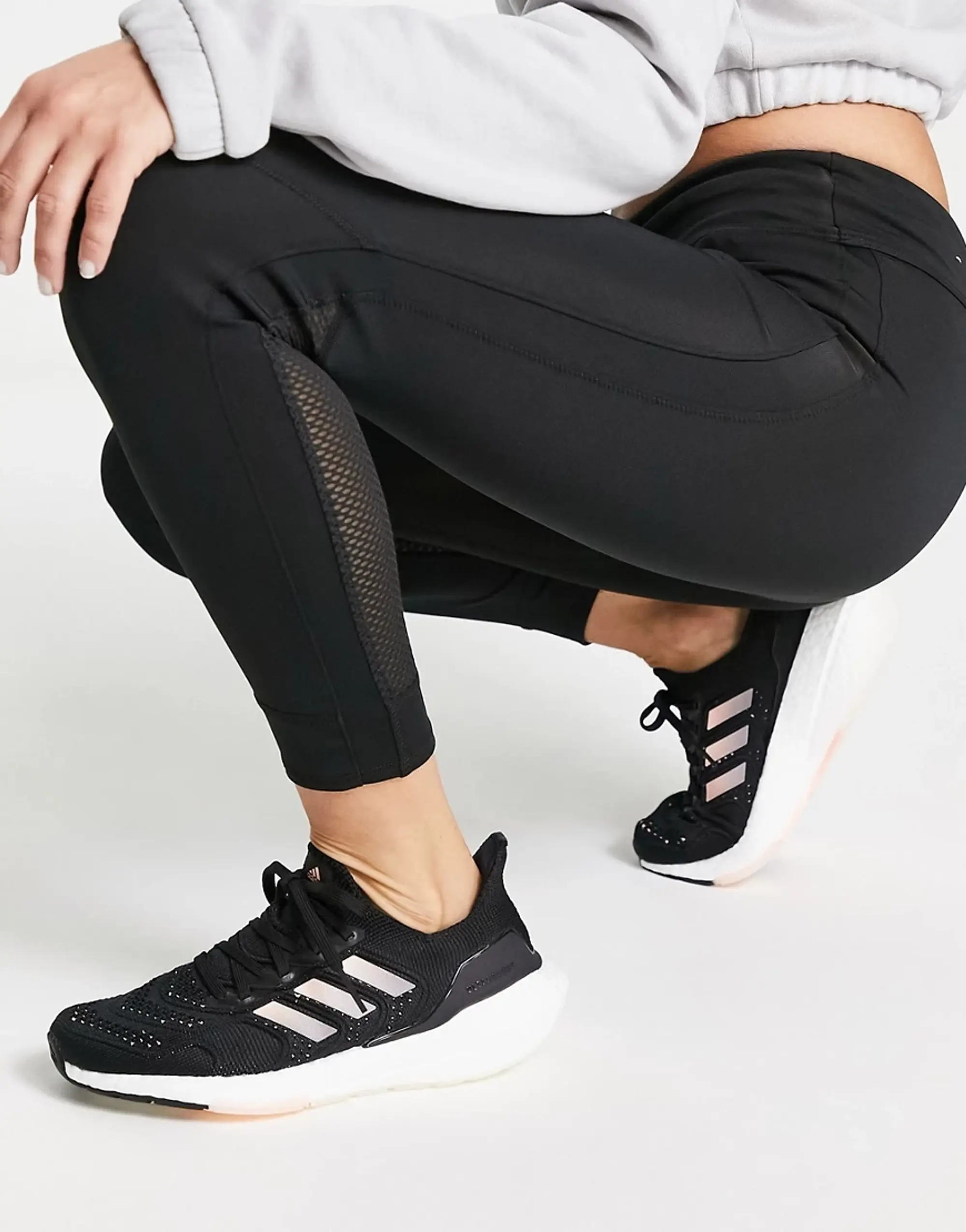 Adidas Running Ultraboost 22 Trainers In Black And Pink
