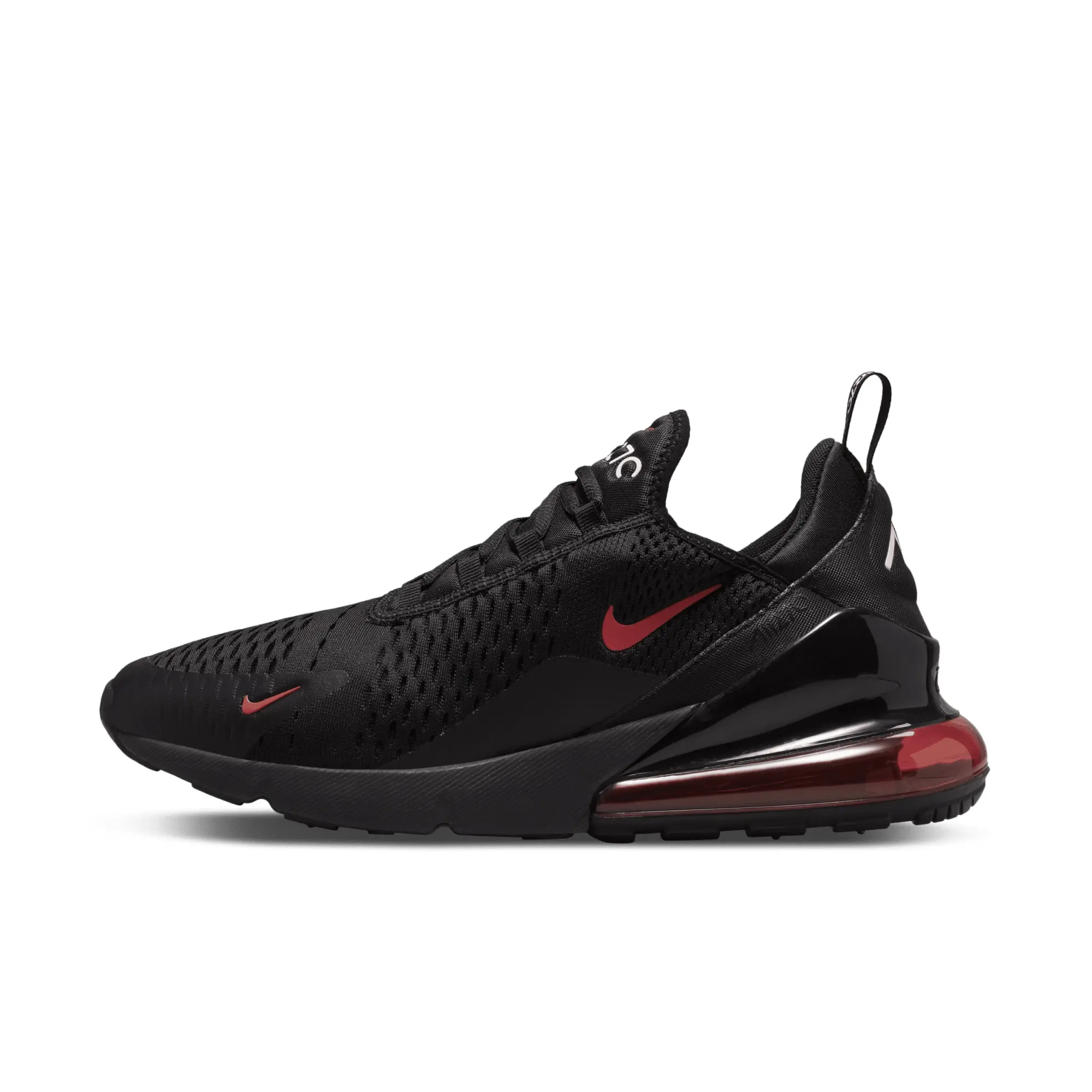 Nike Mens Air Max 270 Trainers, Black/White/University Red Mesh