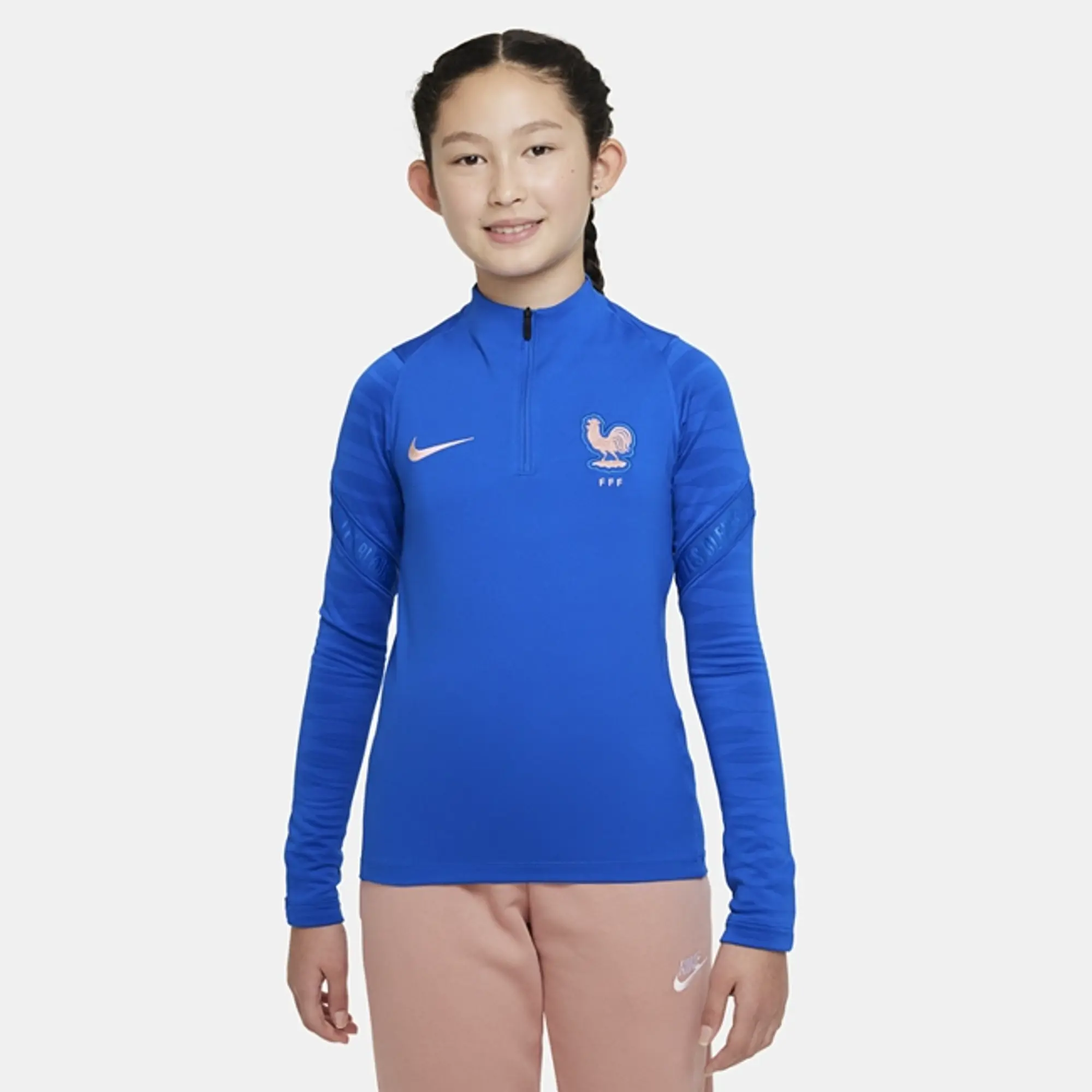 Nike 2022-2023 France Drill Top (Blue) - Kids