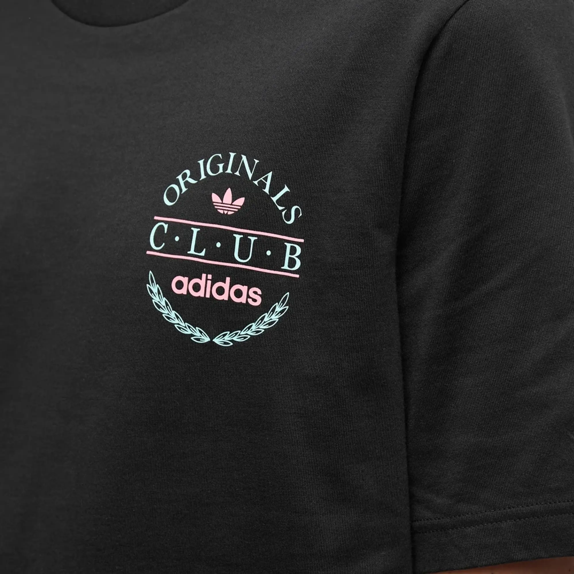 Adidas Originals 'Sports Resort' Club T-Shirt In Black With Back Graphics