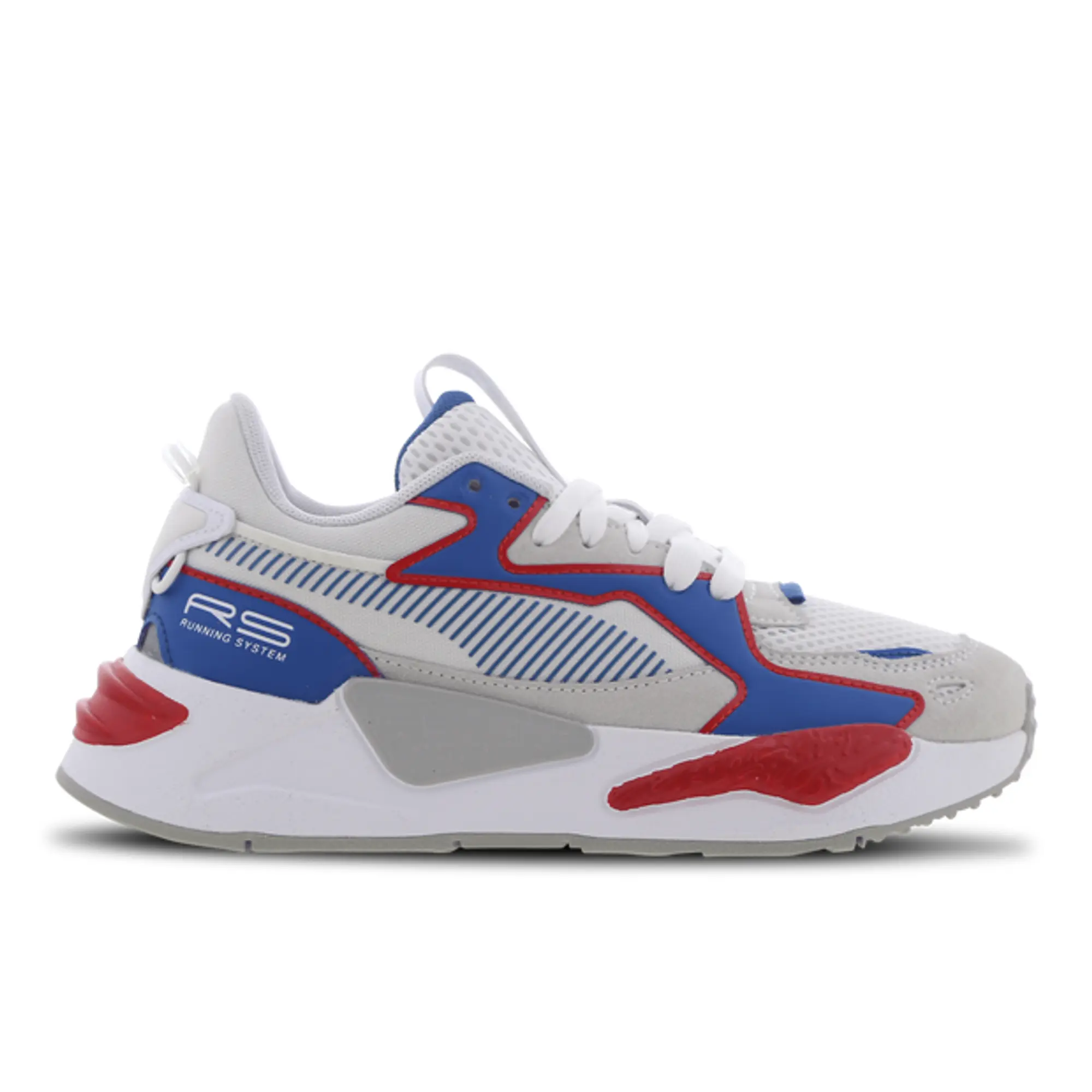 PUMA RS-Z Outline Youth Trainers, White/Vallarta Blue/High Risk Red