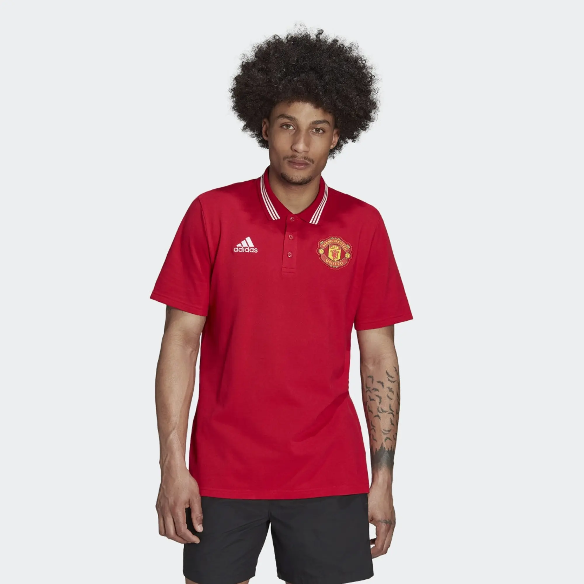 adidas Manchester United DNA Polo Shirt - Real Red