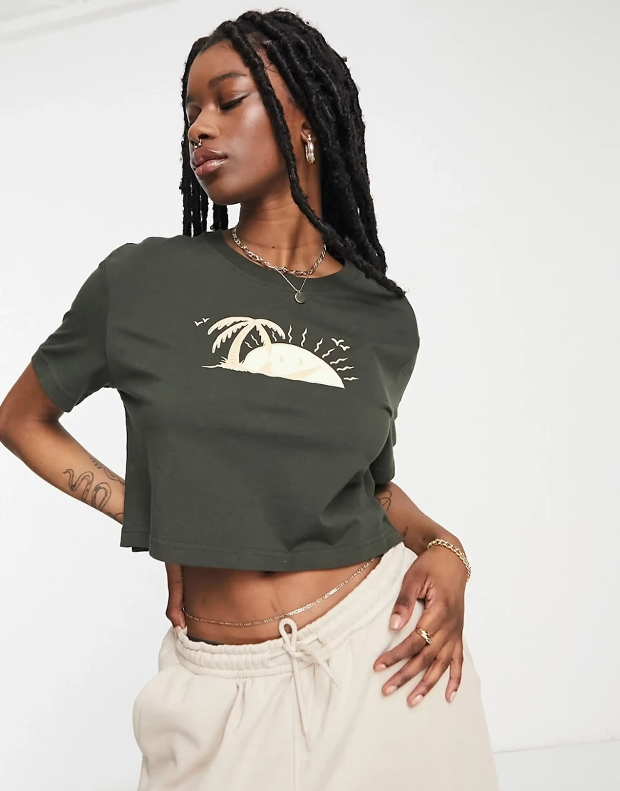 Nike Wmns Cropped T-Shirt Women Shortsleeves Black