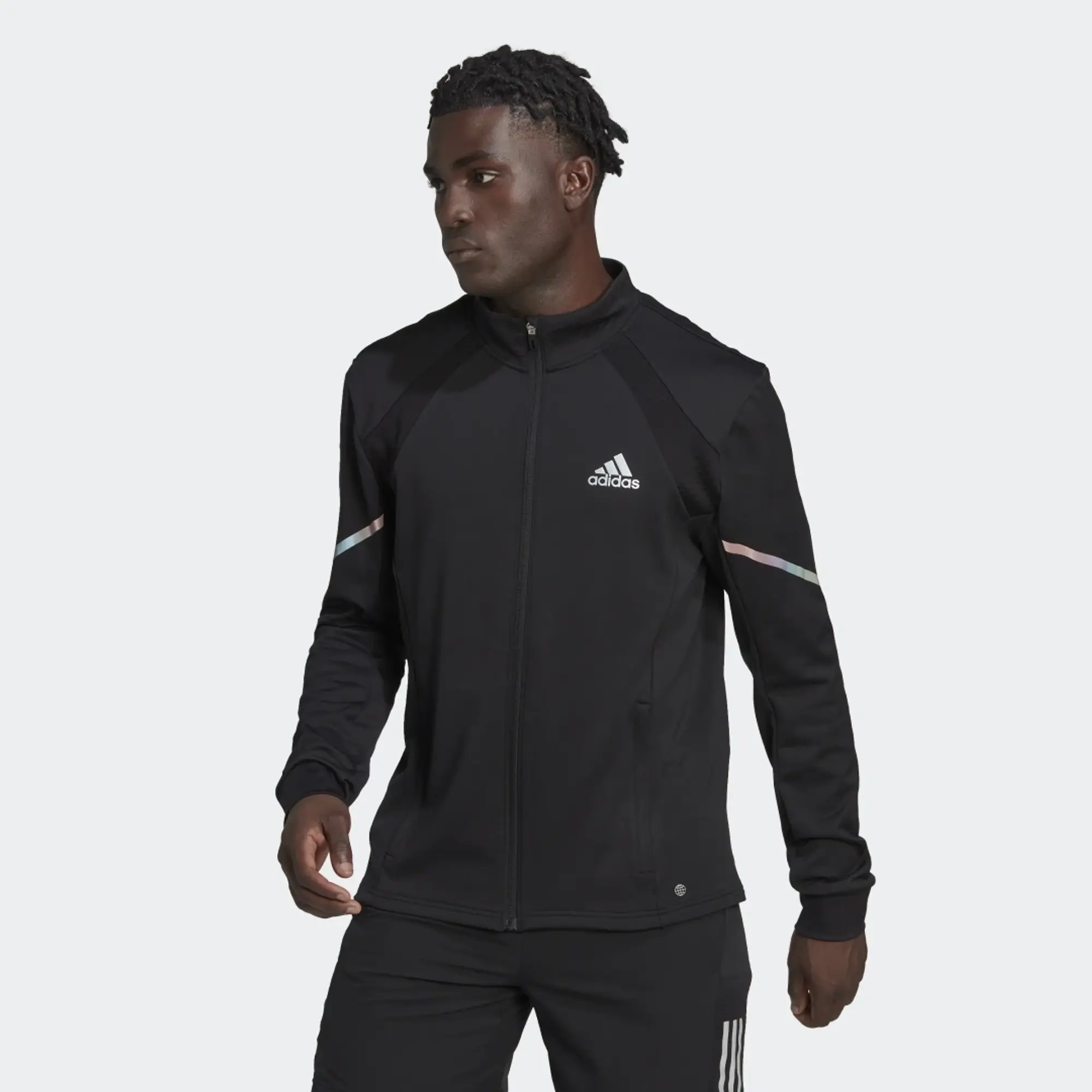 adidas Adizero Fast Knit Mens Running Jacket - Black