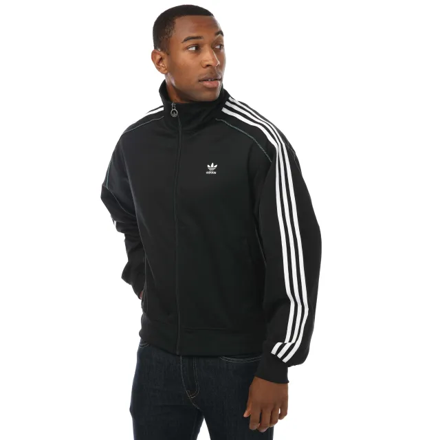 adidas Originals Mens Track Top in Black Cotton | HS2628 | FOOTY.COM