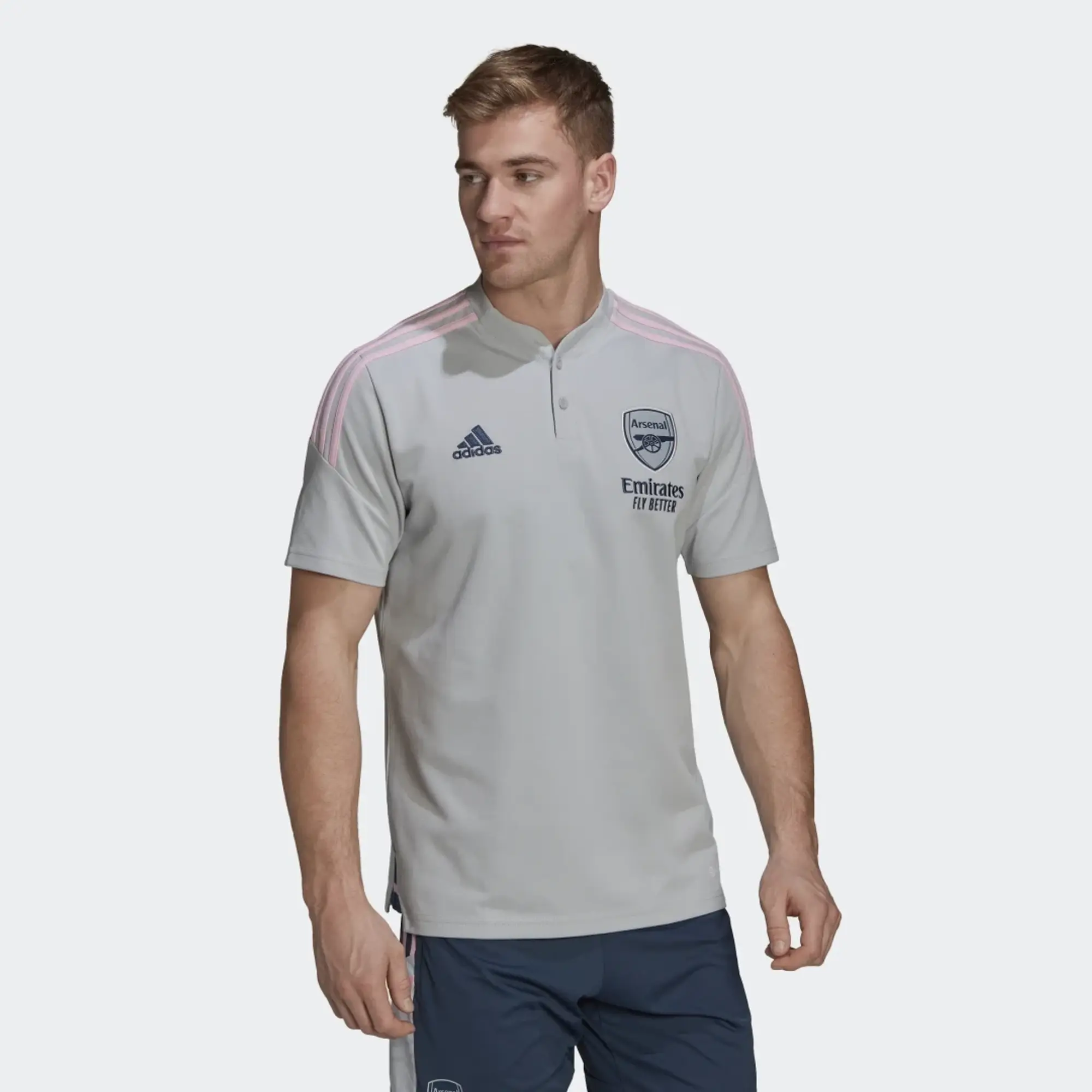 adidas Arsenal Training Polo Shirt 2022 2023 Mens - Clear