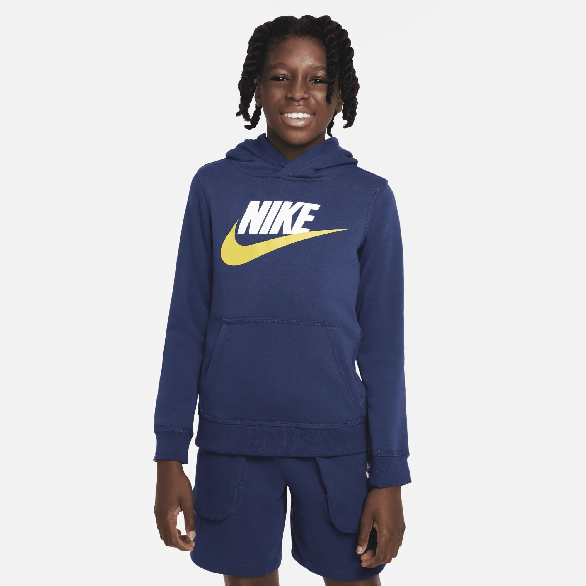 Nike Sportswear Club Fleece Big Kids' Pullover Hoodie - Blue