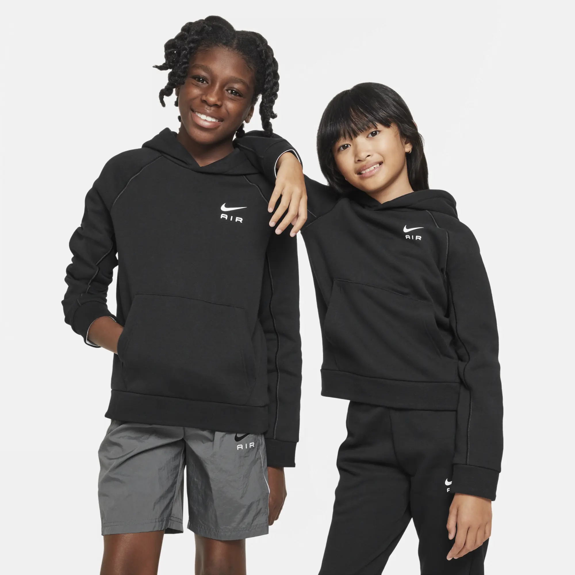 Nike Air Older Kids' Pullover Hoodie - Black