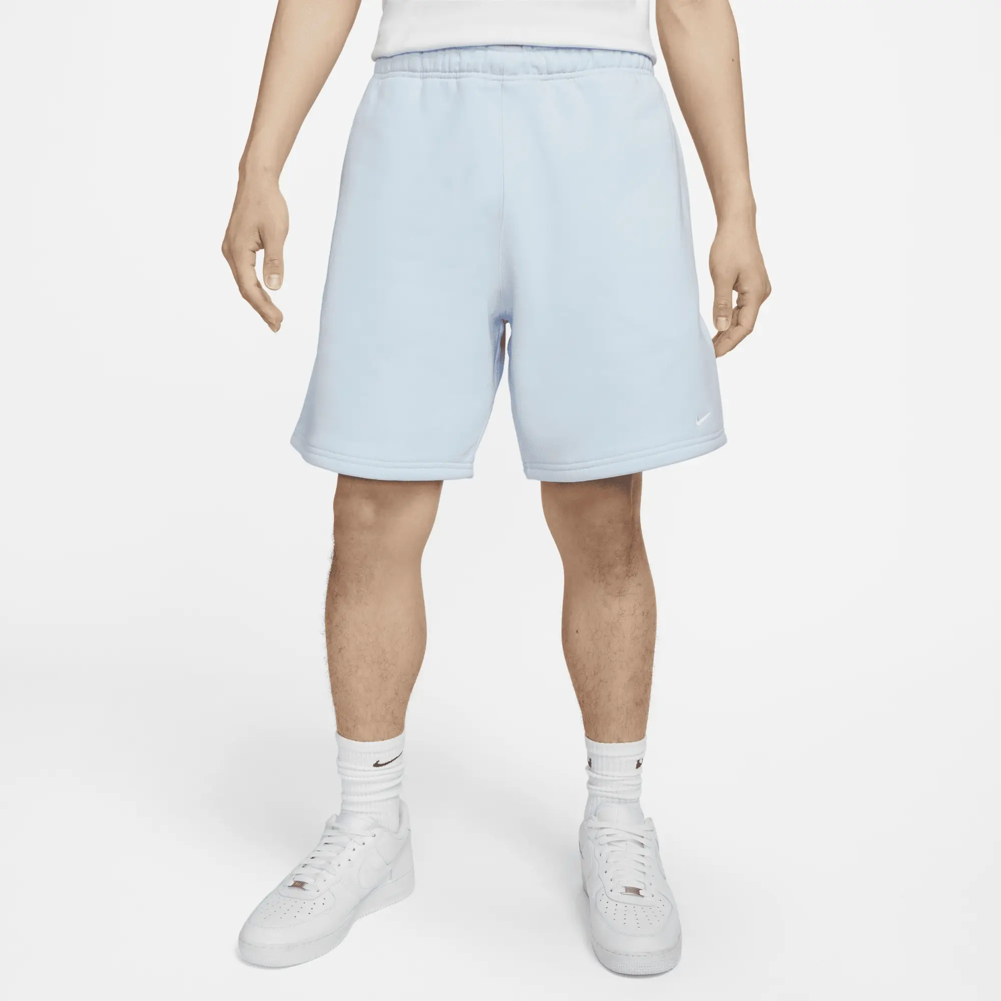 Nike Solo Swoosh Fleece Shorts Men Sport & Team Shorts Blue