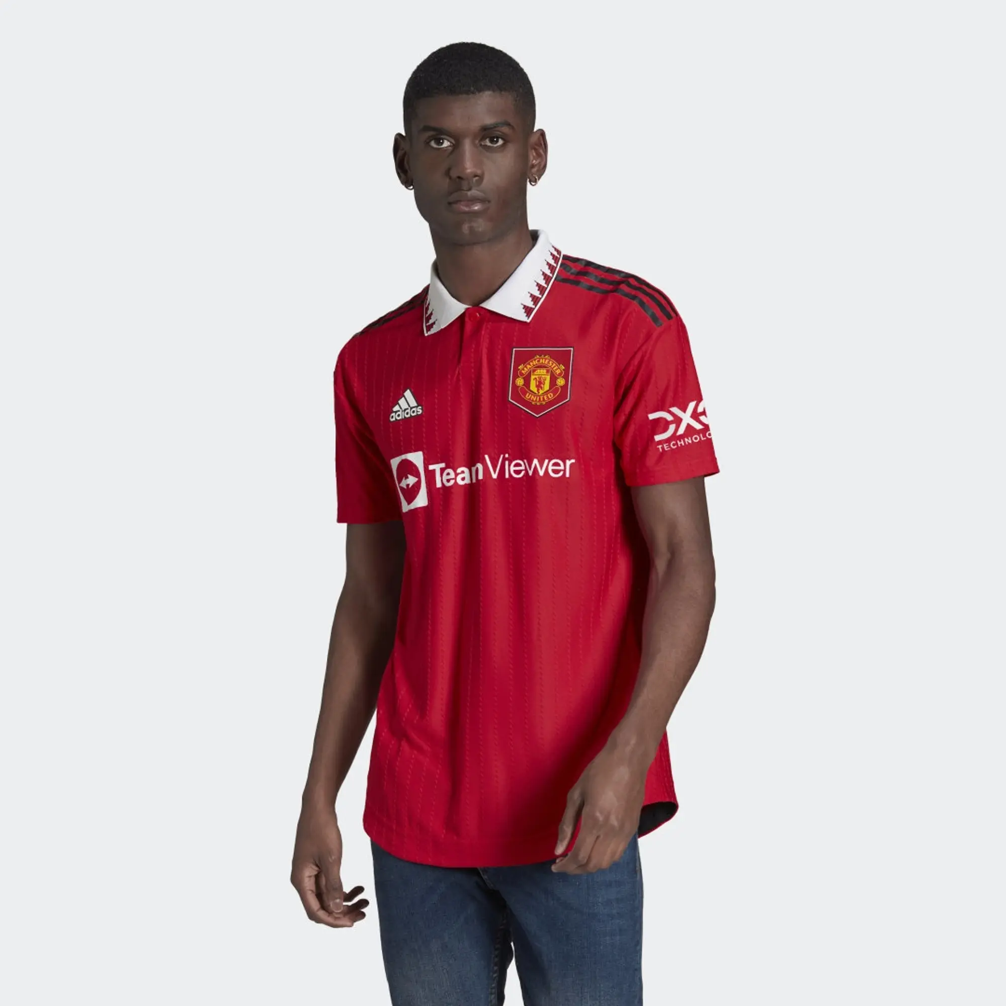 adidas Manchester United Mens SS Player Issue Home Shirt 2022/23