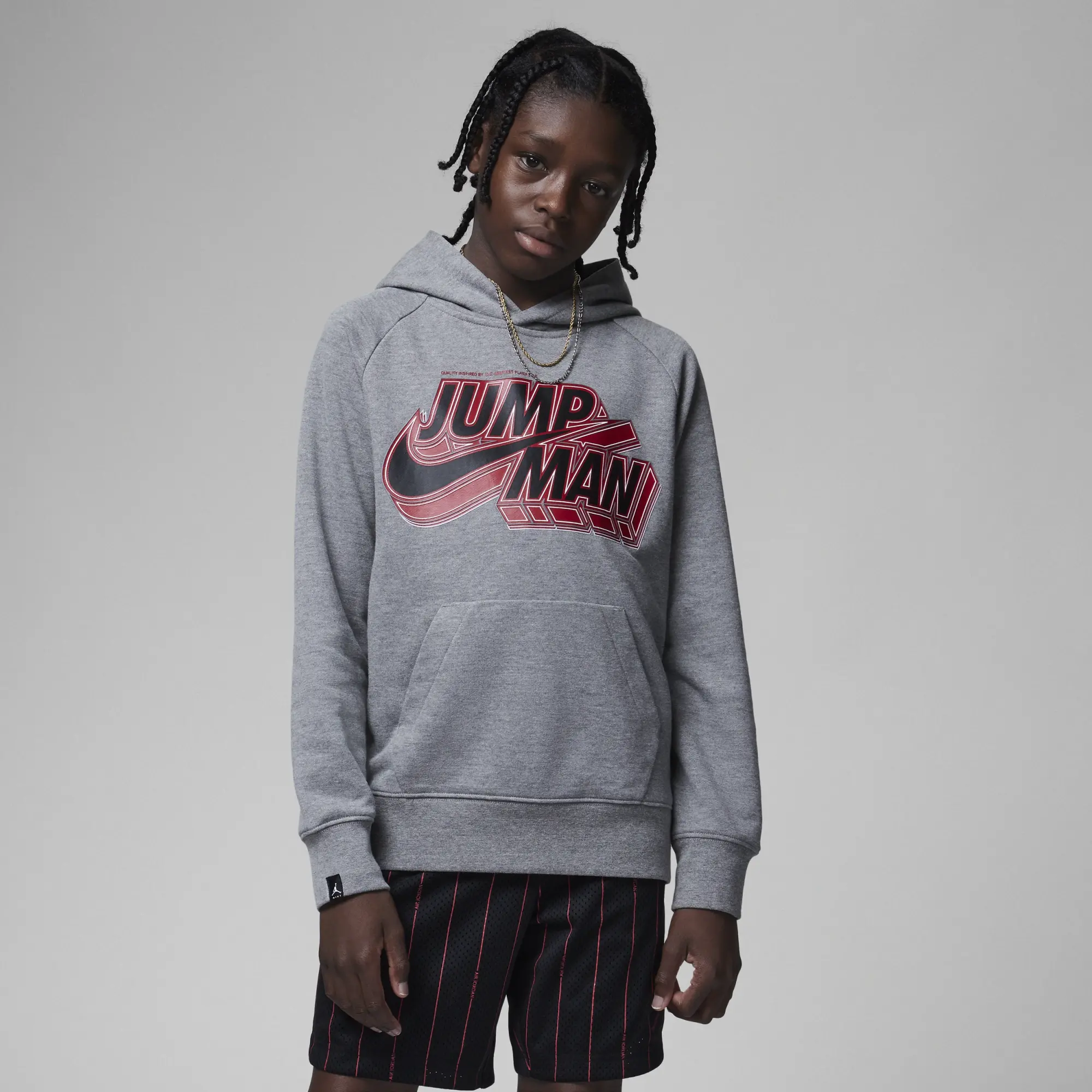 Nike Jordan Older Kids' Pullover Hoodie - Grey