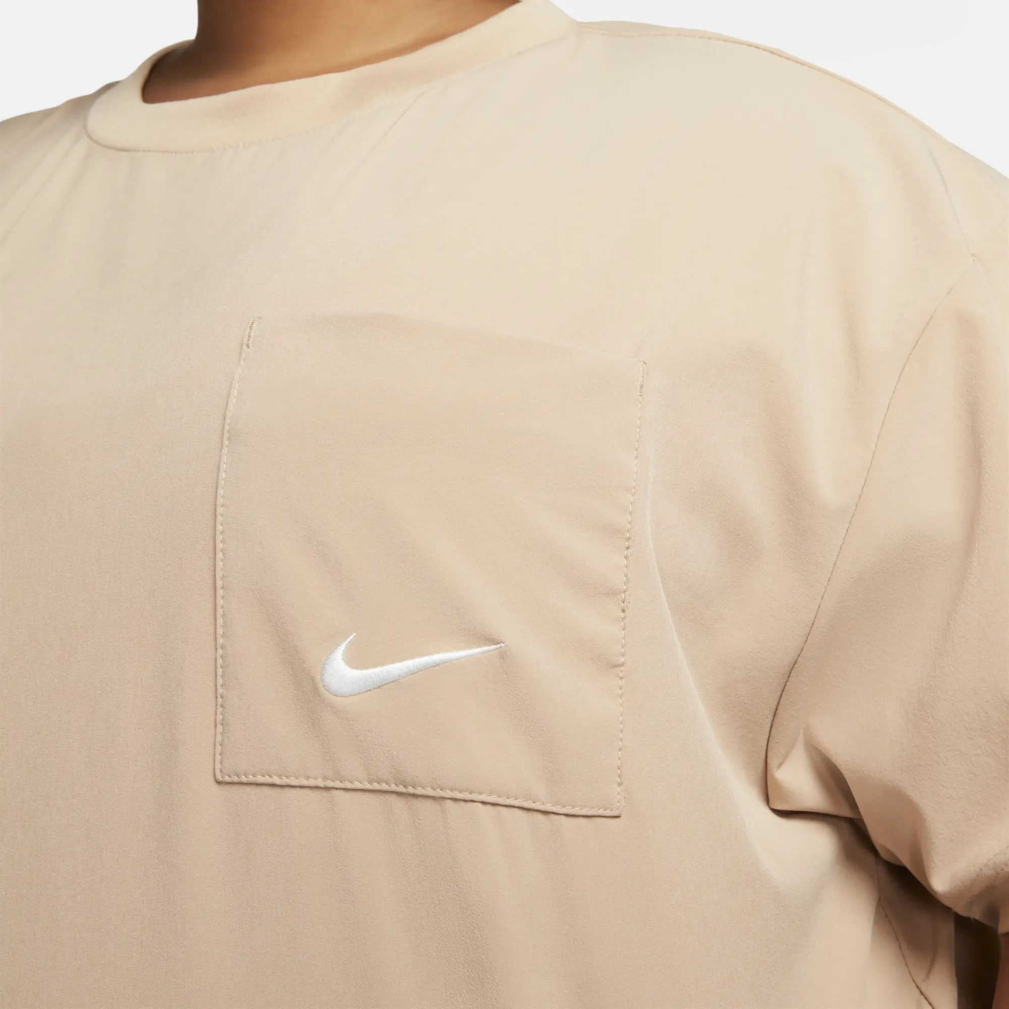 Nike Plus Everyday Modern Boxy Crop T-Shirt In Hemp Brown