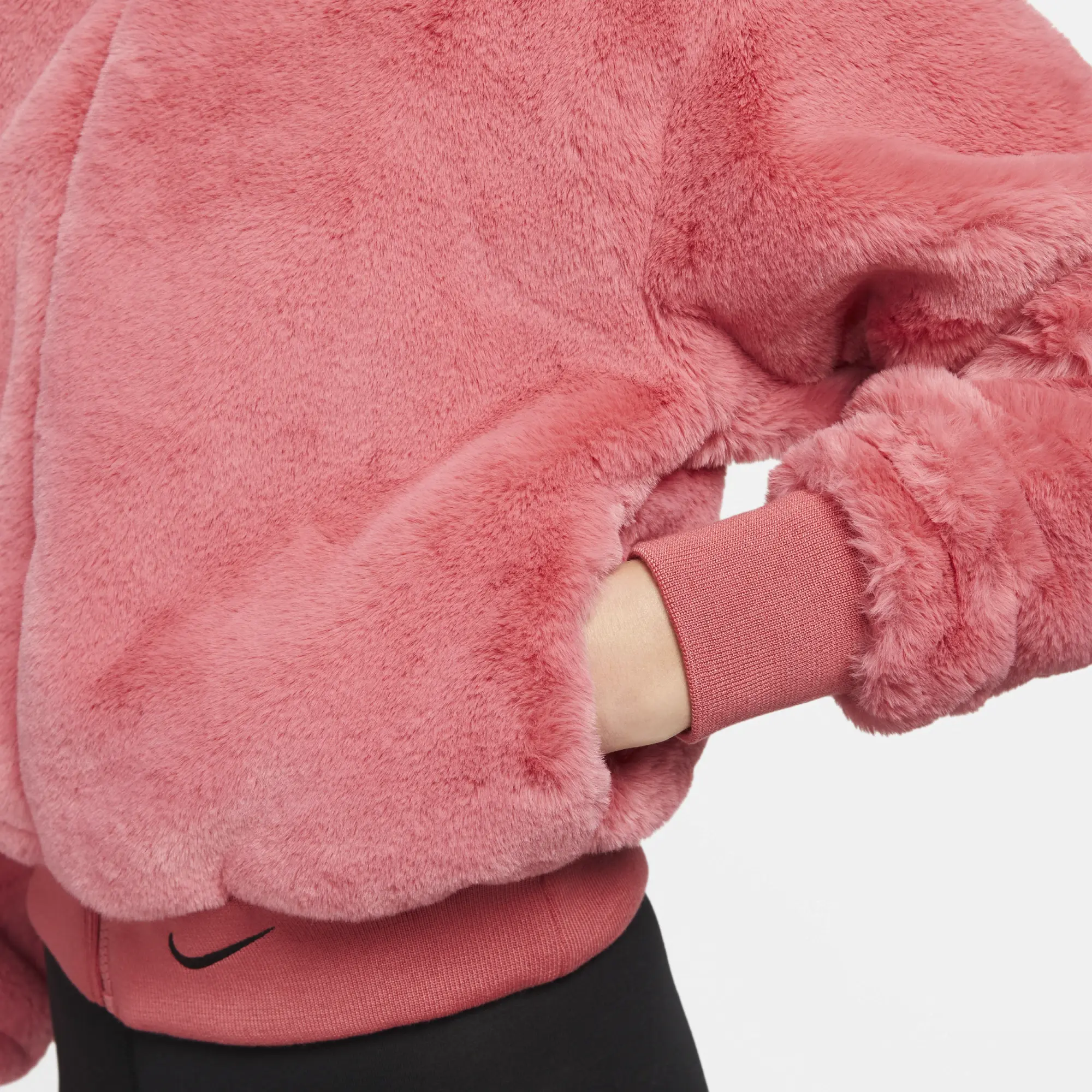 Nike Sportswear Essentials Women's Faux Fur Jacket - Pink, DD5116-622