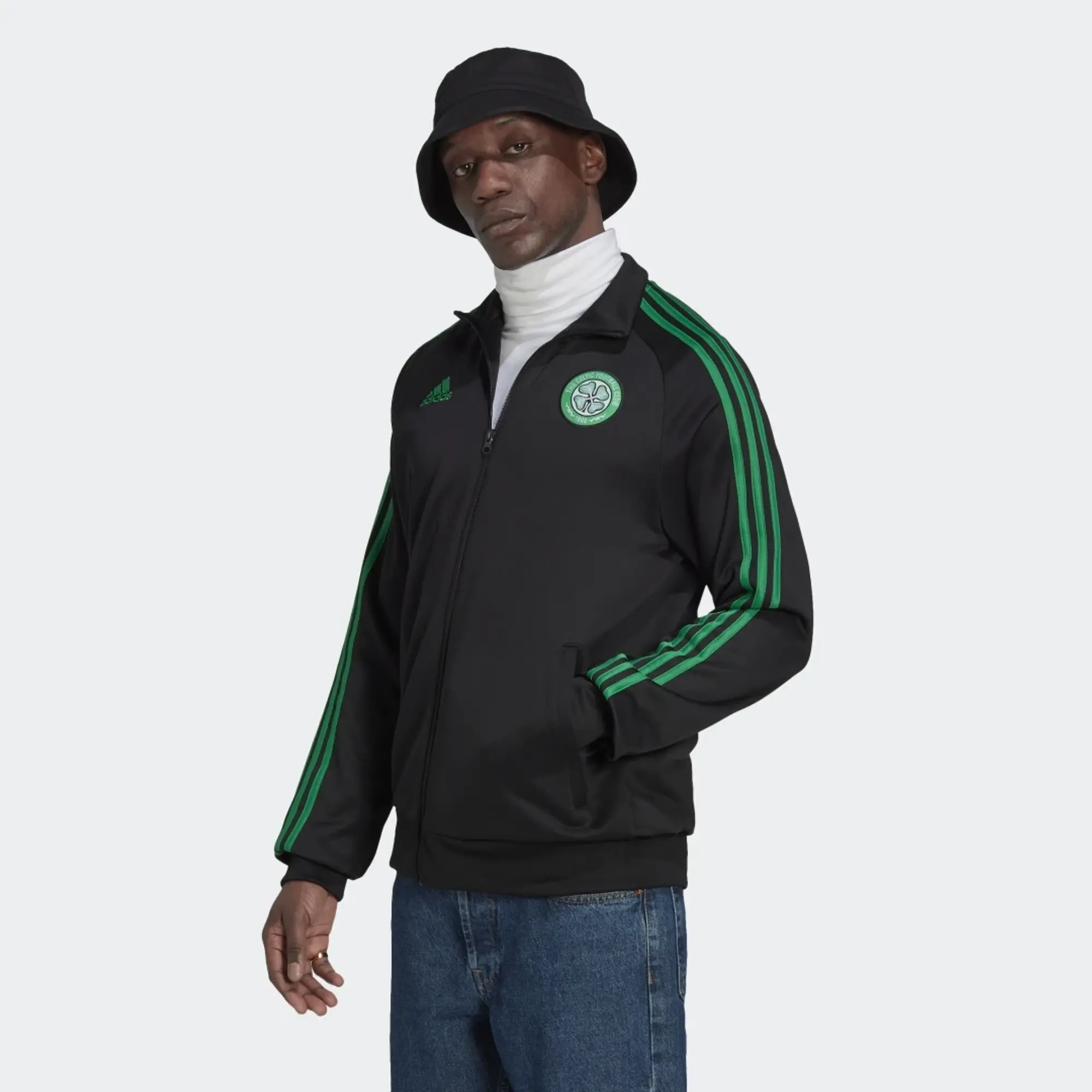 adidas Celtic FC DNA Track Top - Black - Mens