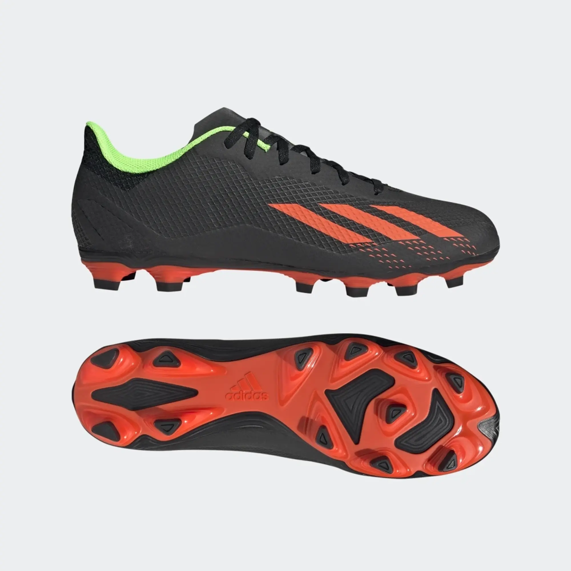 adidas Mens X Speedportal.4 Firm Ground Football Boot - Black/Red, Black