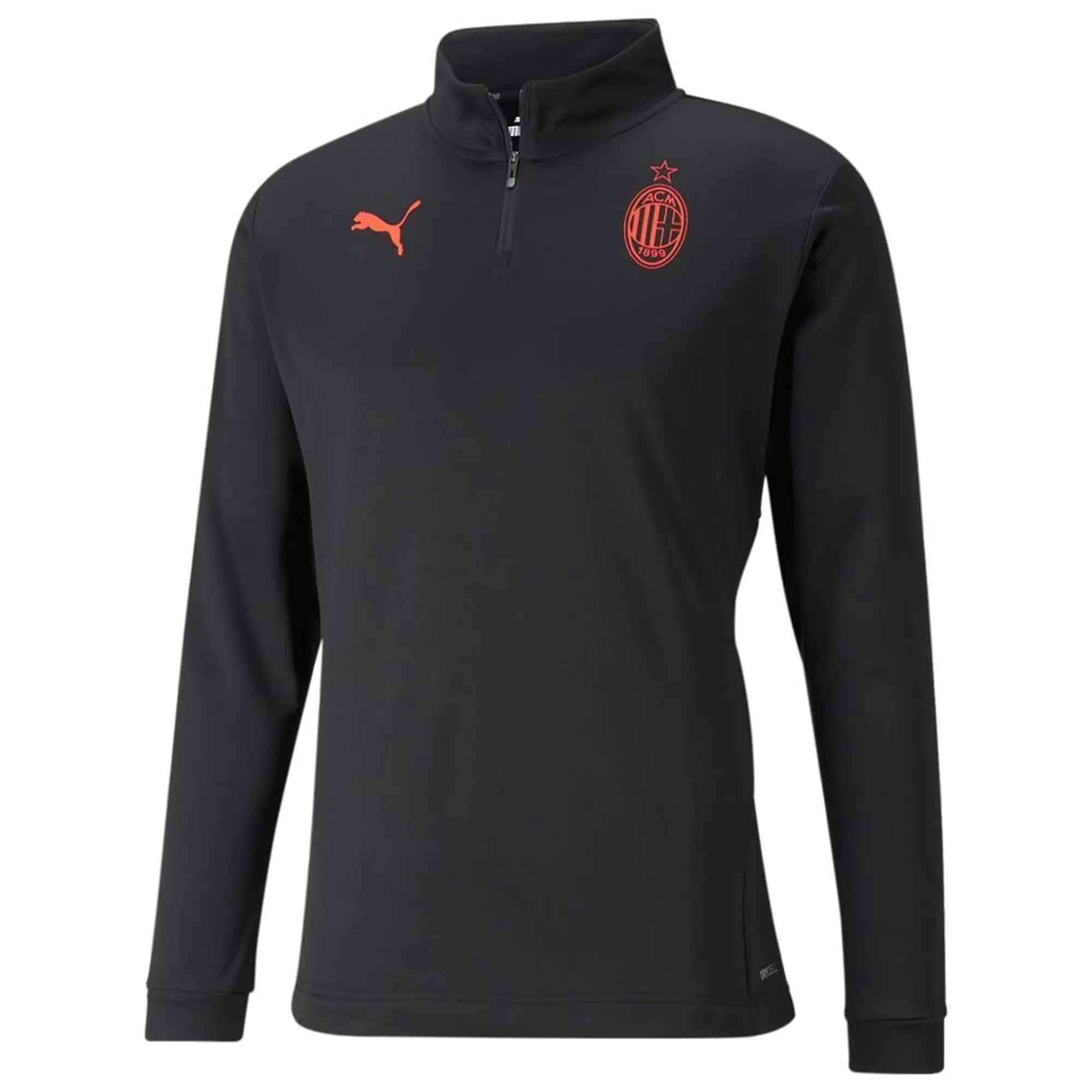 Puma Milan Training Shirt Pre Match 1/4 Zip - Black/Red - Black
