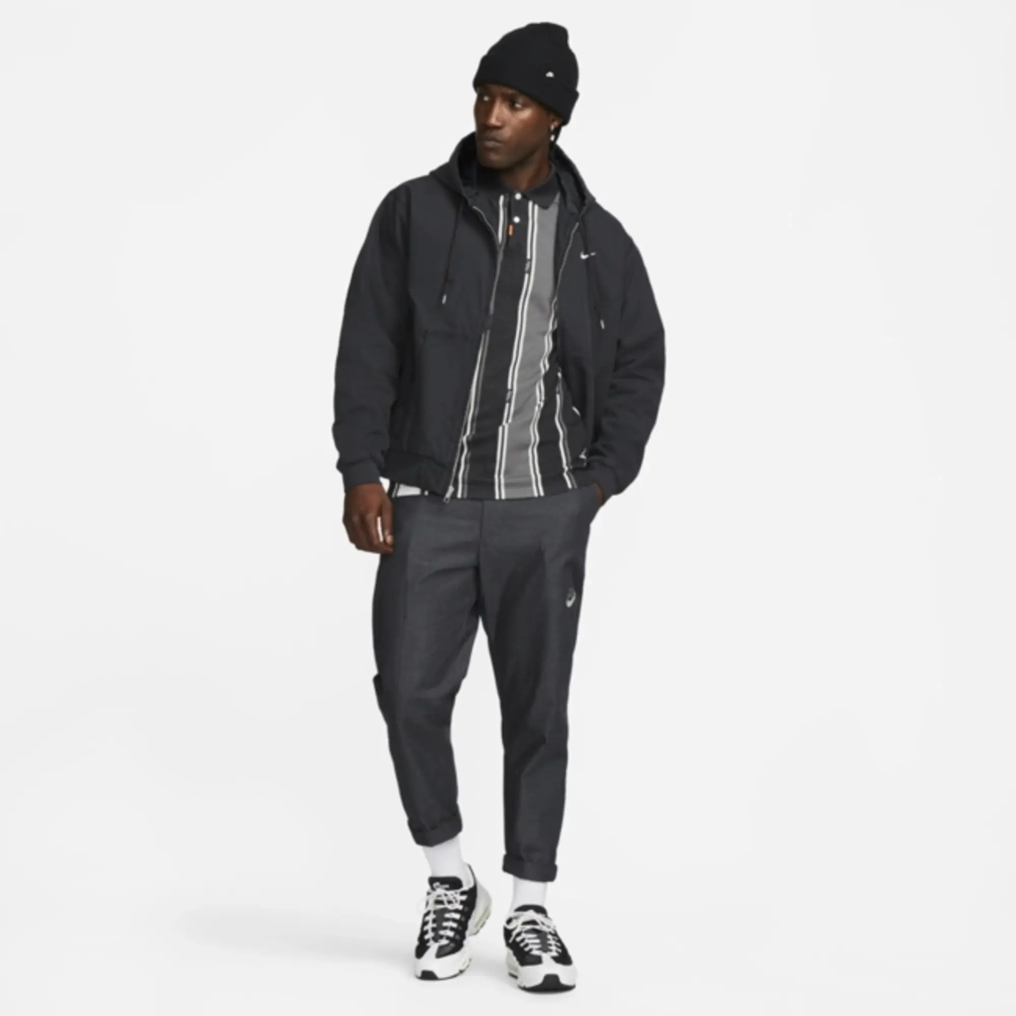 Nike Life Hooded Jacket Off Noir/White, DQ5172-045