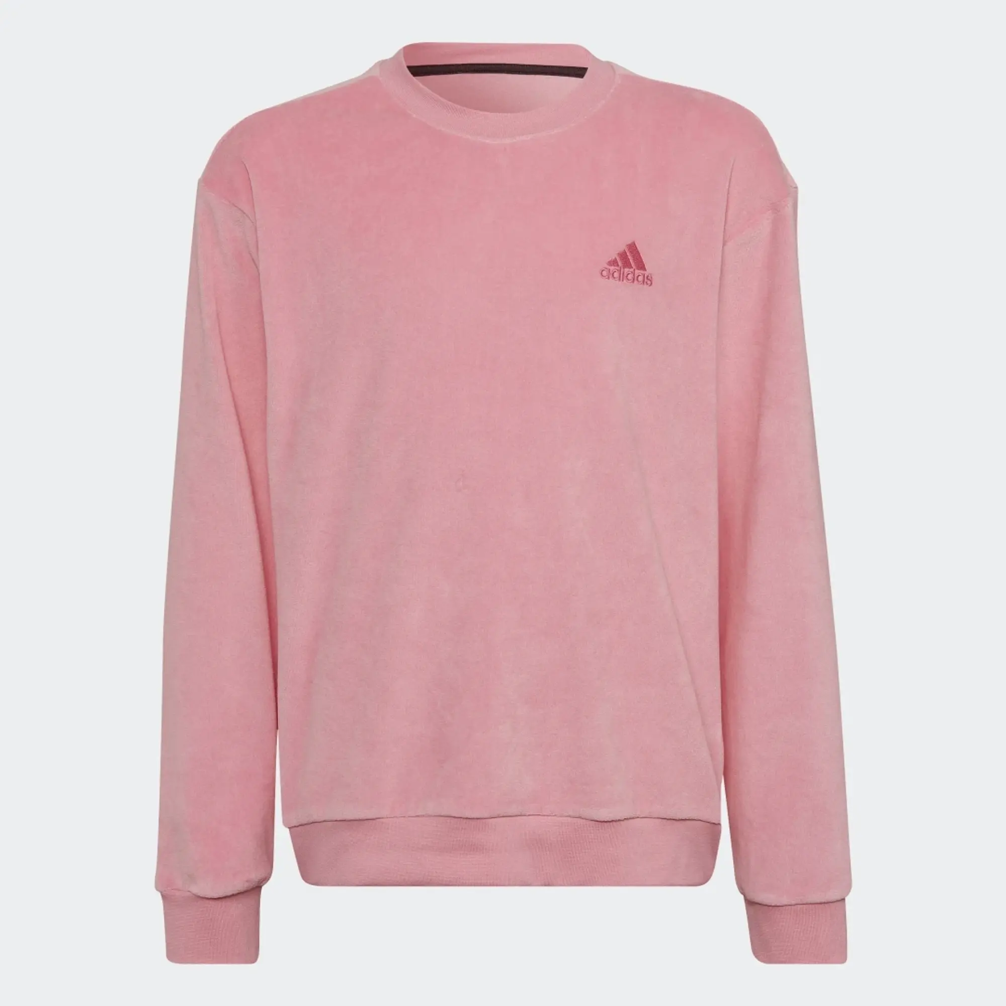 adidas Lounge Velour Regular Sweatshirt - Pink, Pink