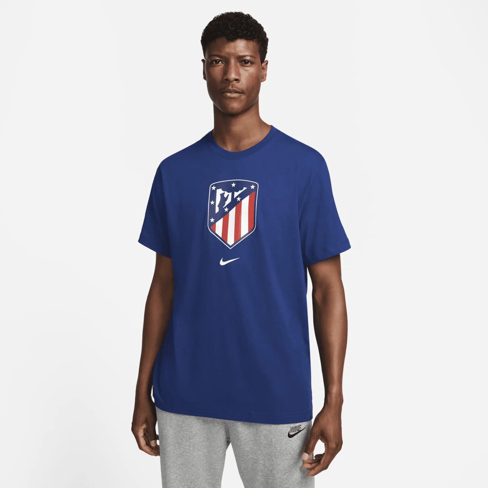 Nike Atlético Madrid Crest Men's Football T-Shirt - Blue