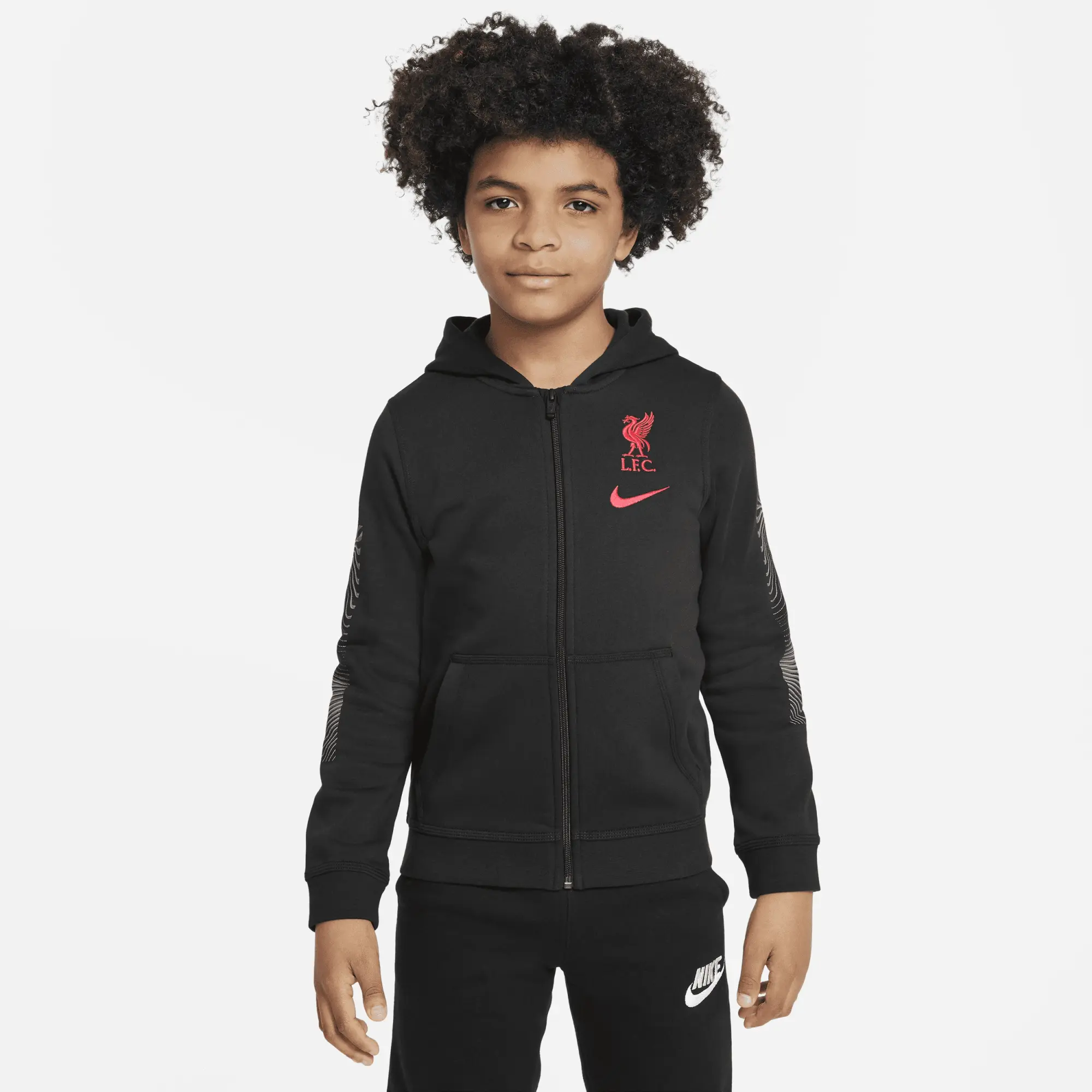 Nike Liverpool Zip Thru Hoodie - Black - Kids