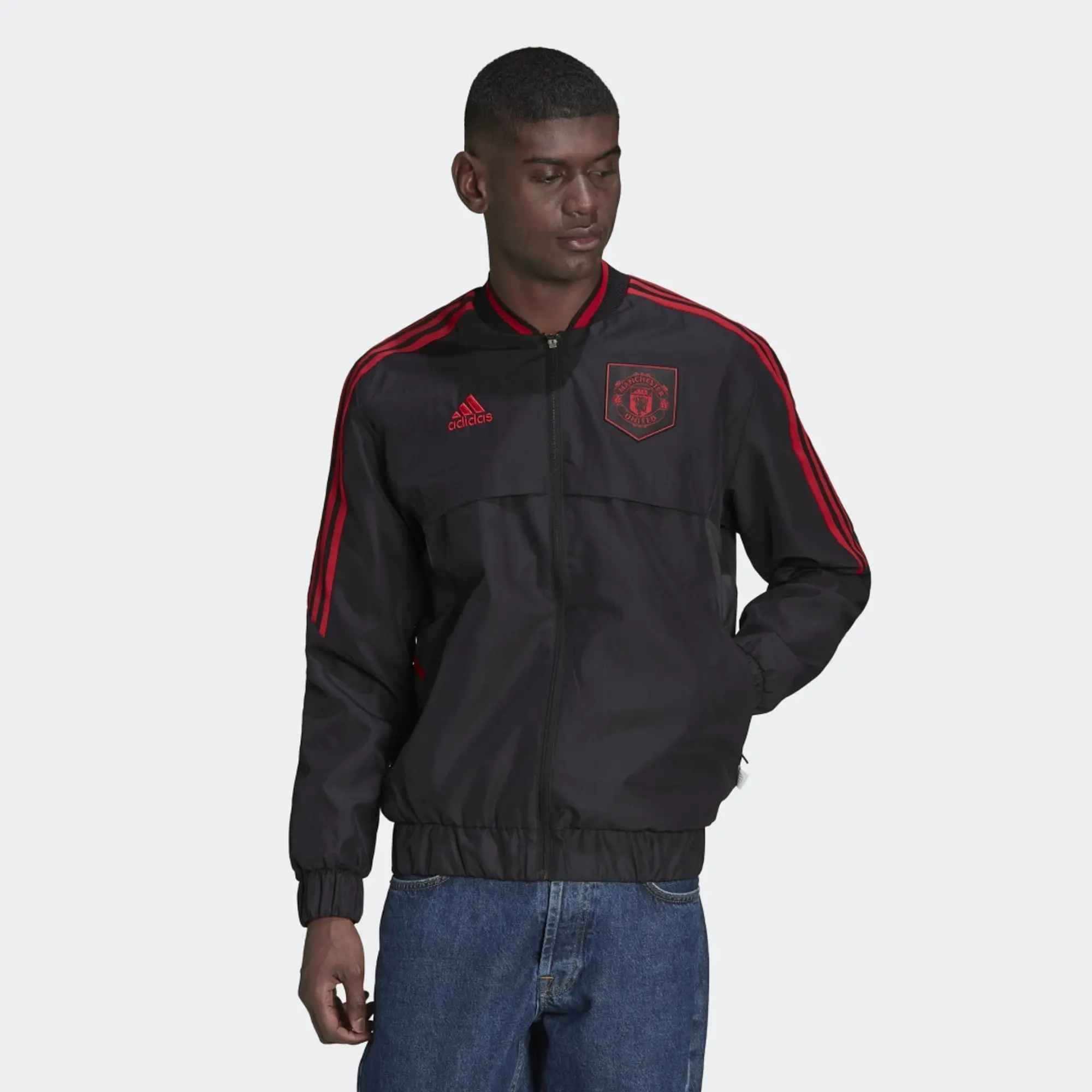 adidas 2022-2023 Man Utd Anthem Jacket (Black)