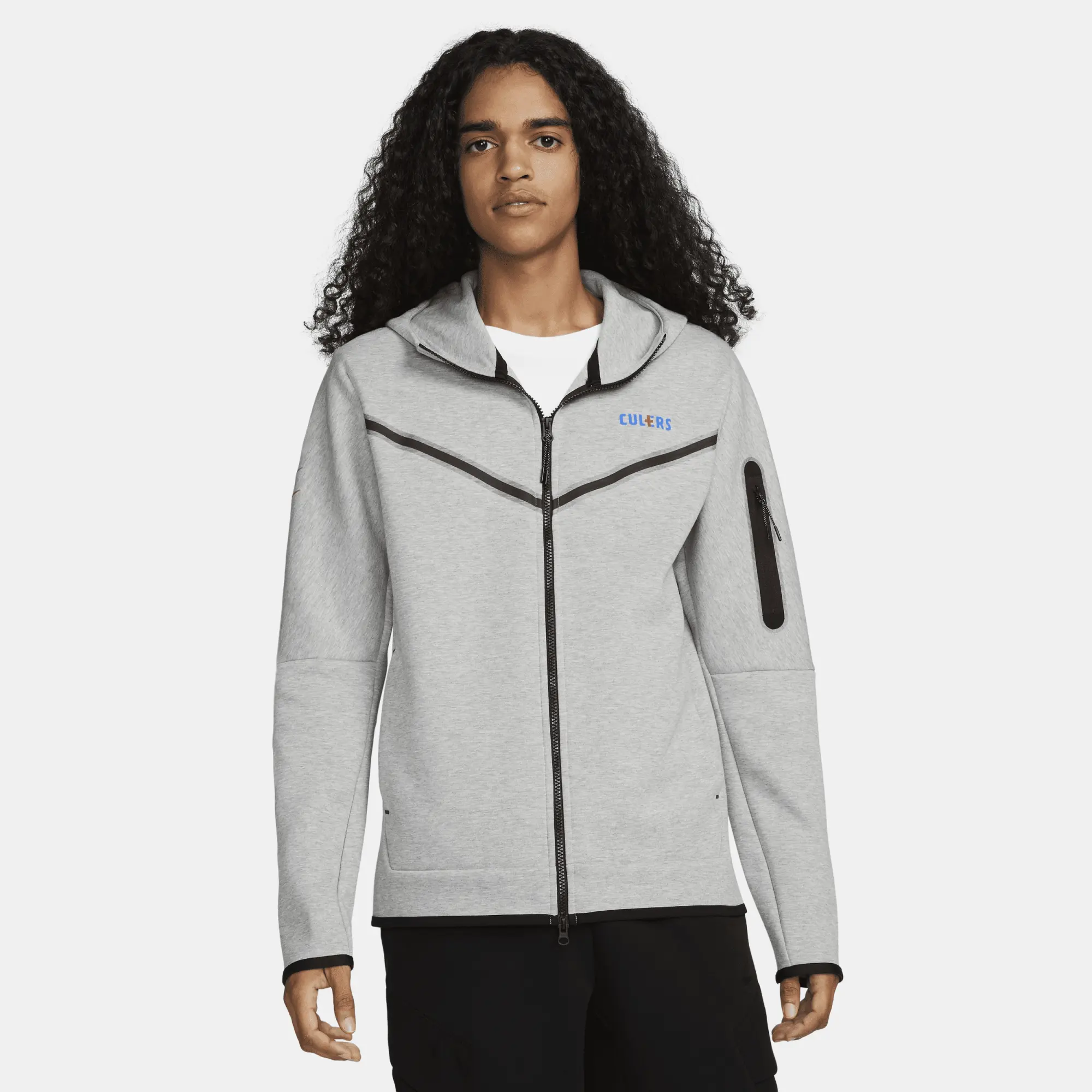 Nike 2022-2023 Barcelona Tech Fleece Hoodie (Grey)