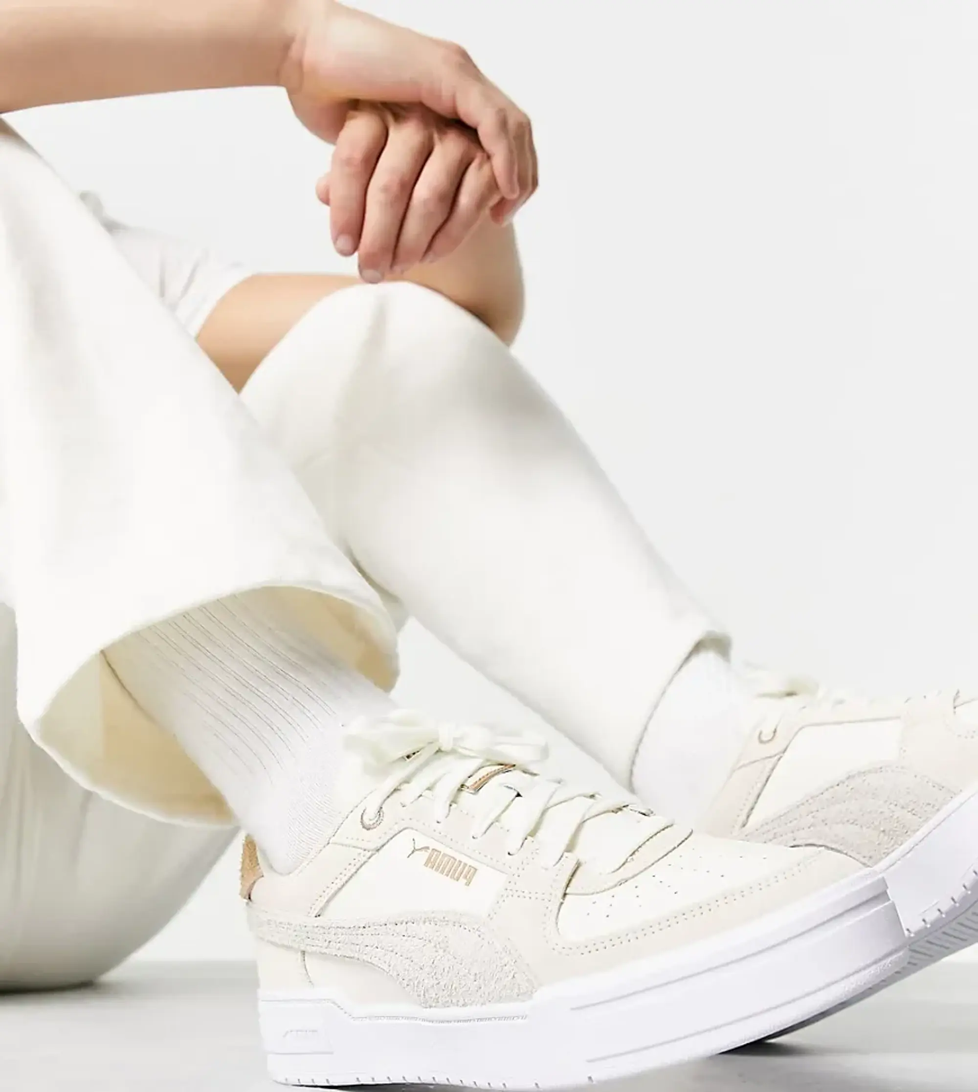Puma Ca Pro Suede Trainers In Off White And Brown - Exclusive To Asos-Neutral