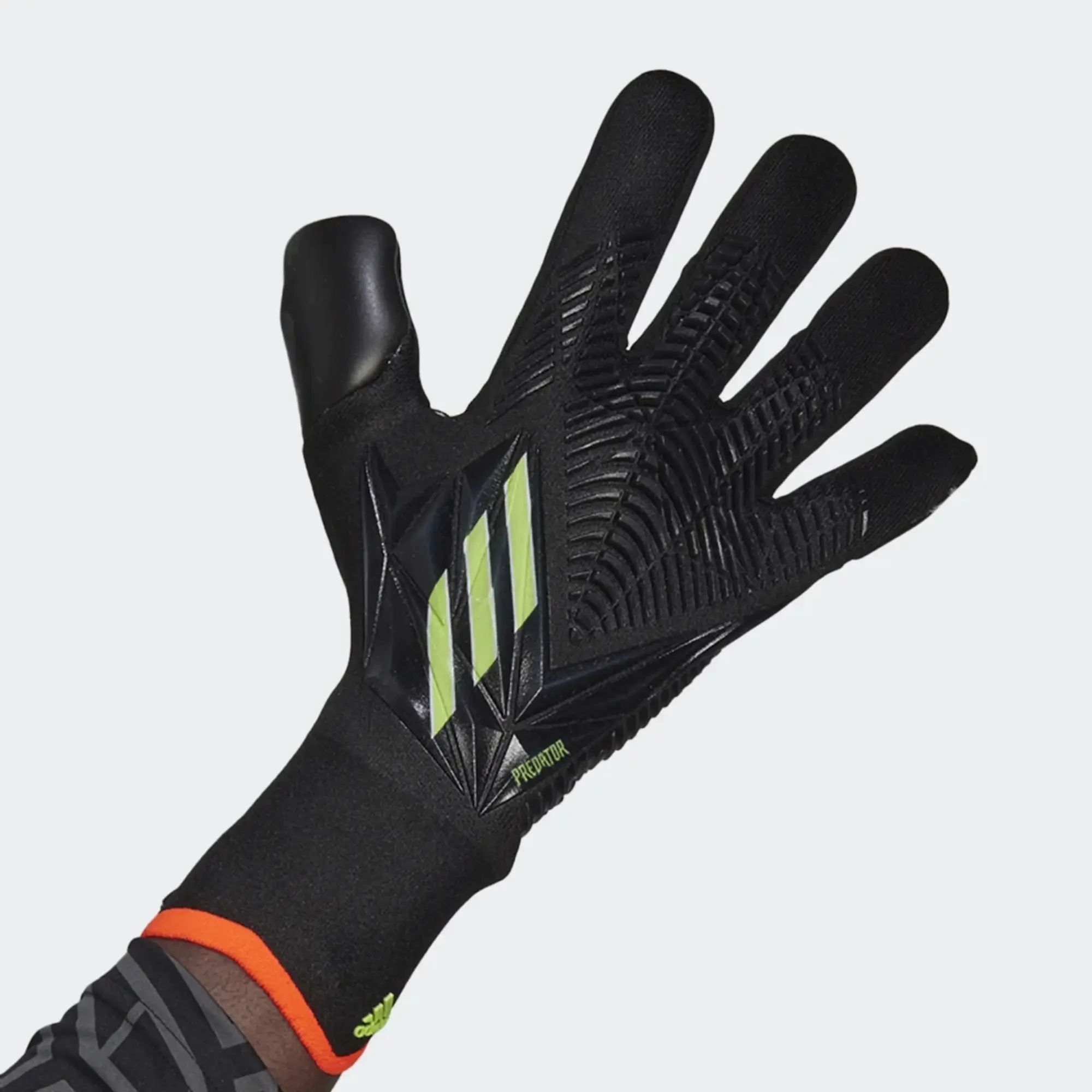 adidas Predator Edge Pro Goalkeeper Gloves - Black / Team Solar Yellow / Black