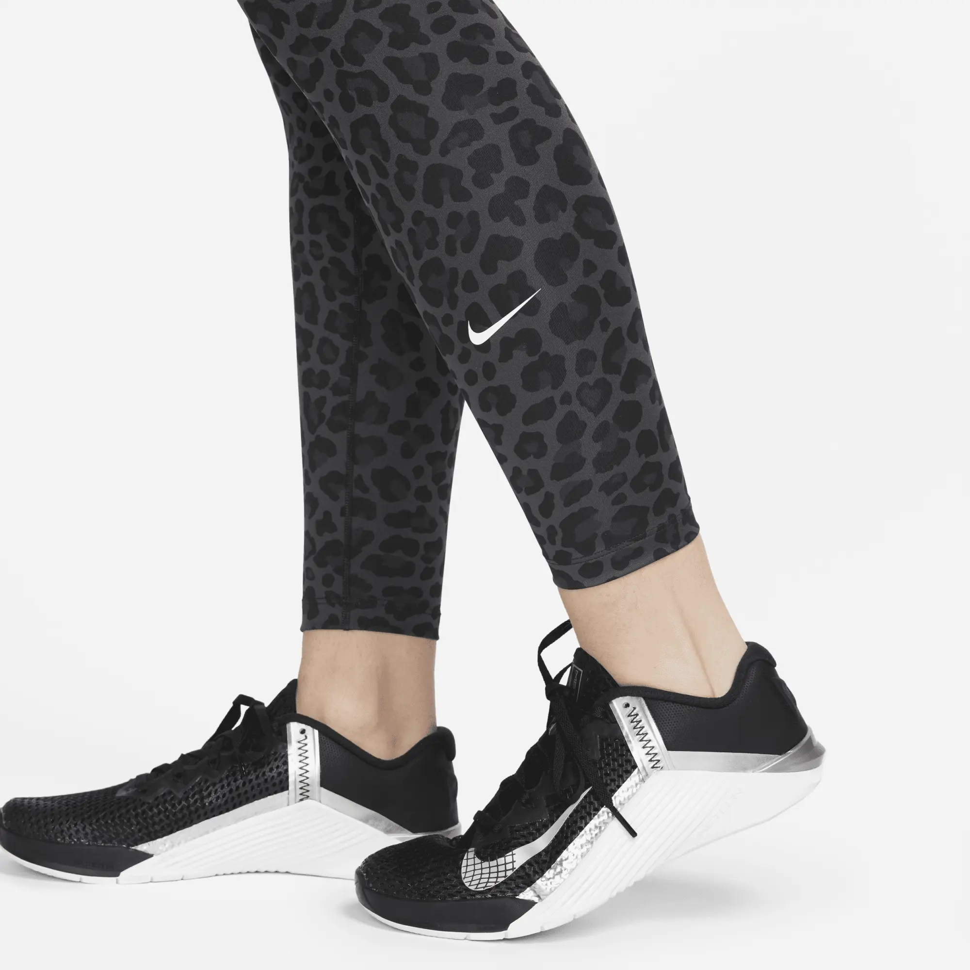 Nike One Dri Fit High Rise Printed Leggings Black